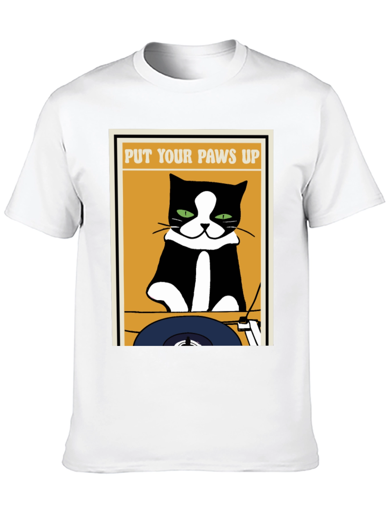 DJ Cat T-Shirt: Put Your Paws Up!