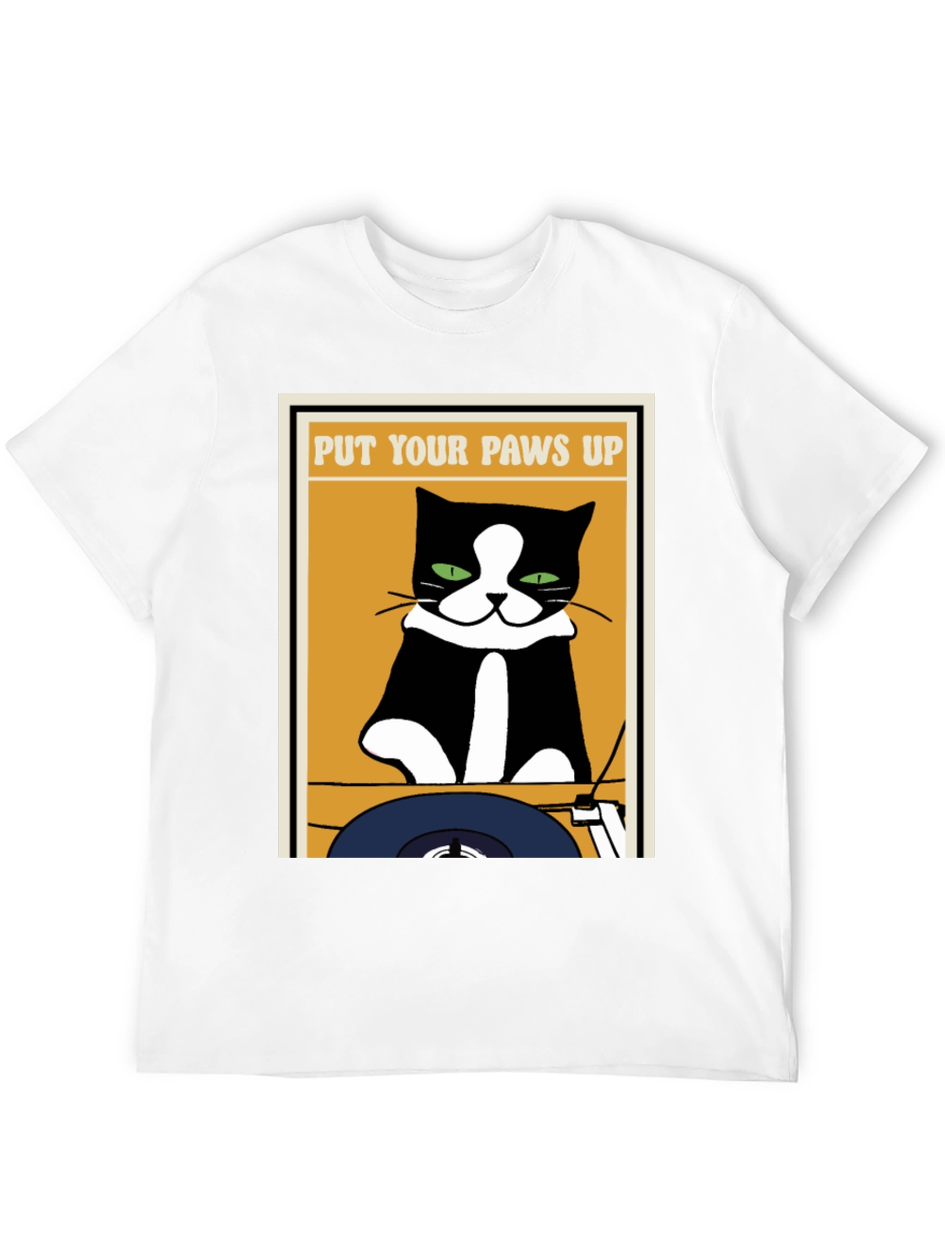 DJ Cat T-Shirt: Put Your Paws Up!