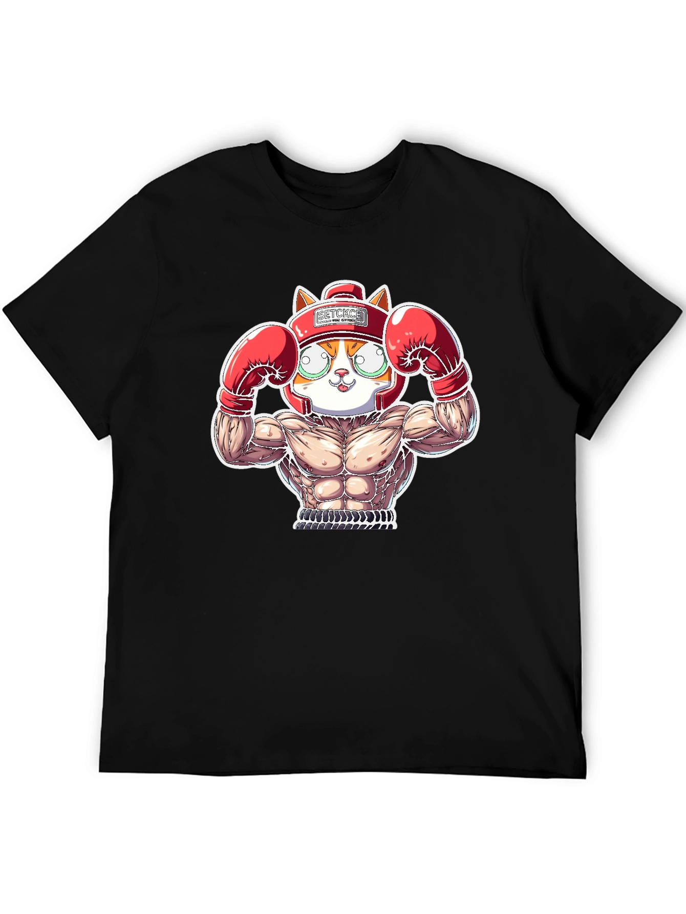 Boxer Cat Graphic Tee - Funny Animal T-Shirt