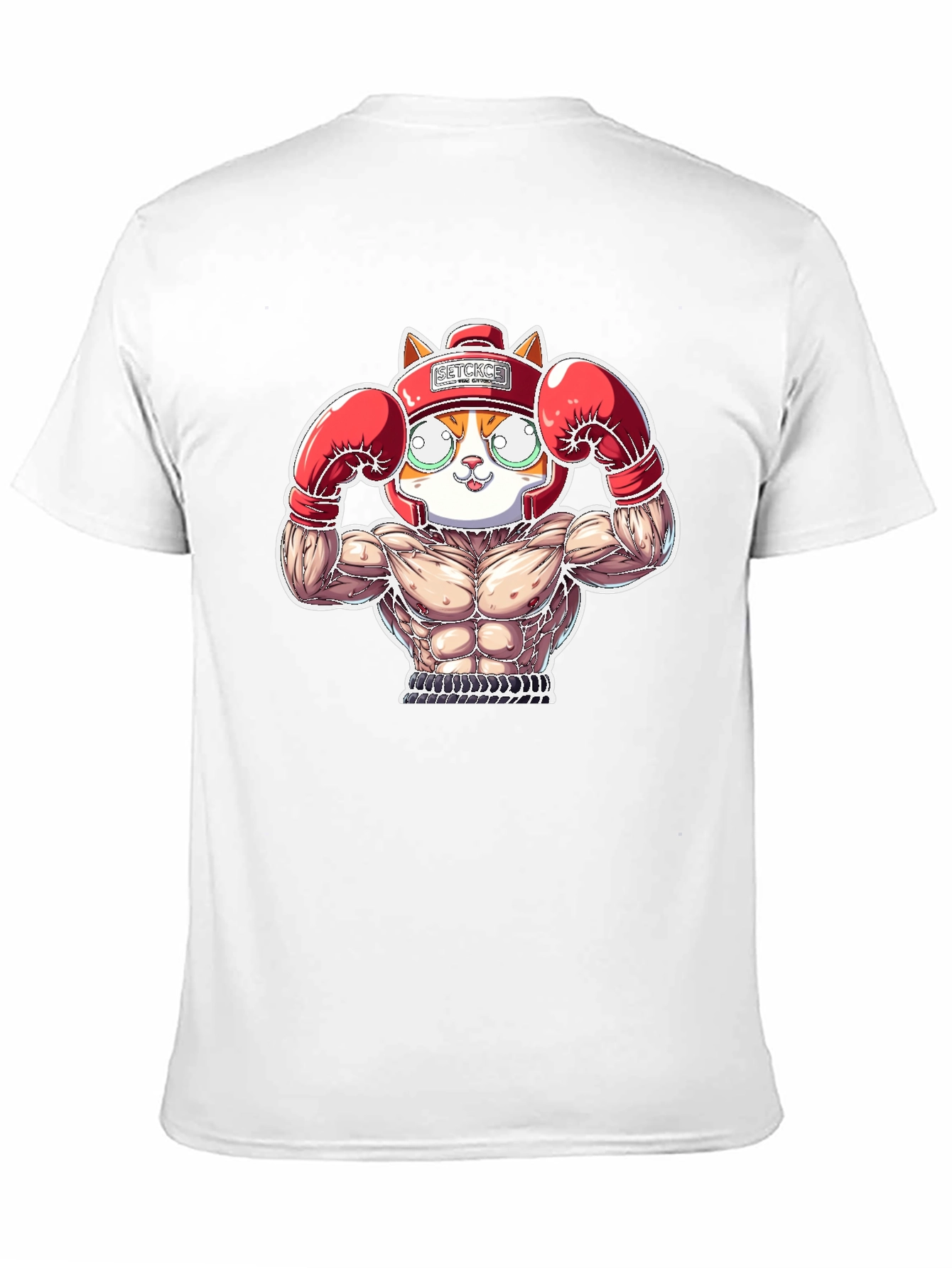 Boxer Cat Graphic Tee - Funny Animal T-Shirt