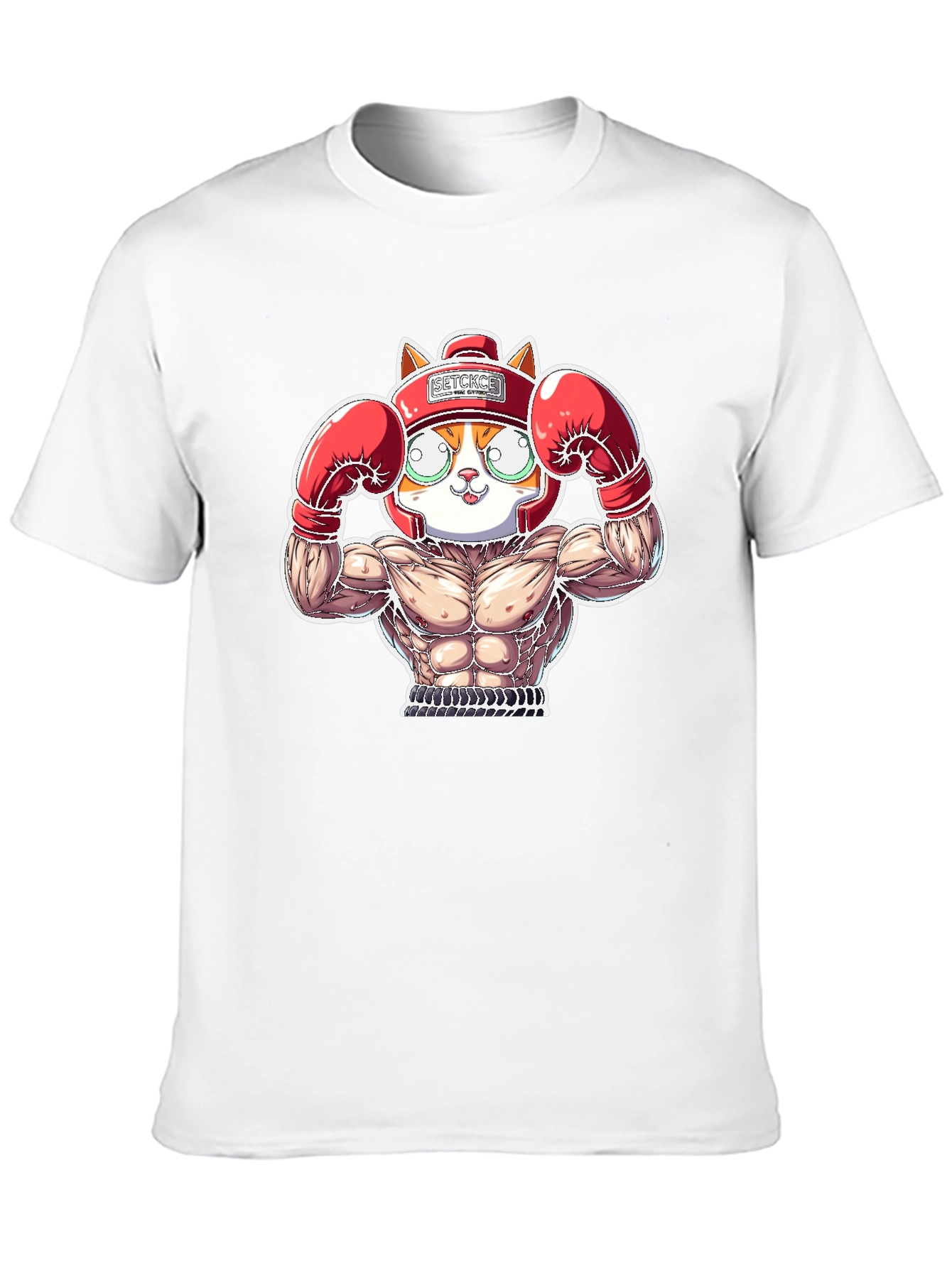 Boxer Cat Graphic Tee - Funny Animal T-Shirt