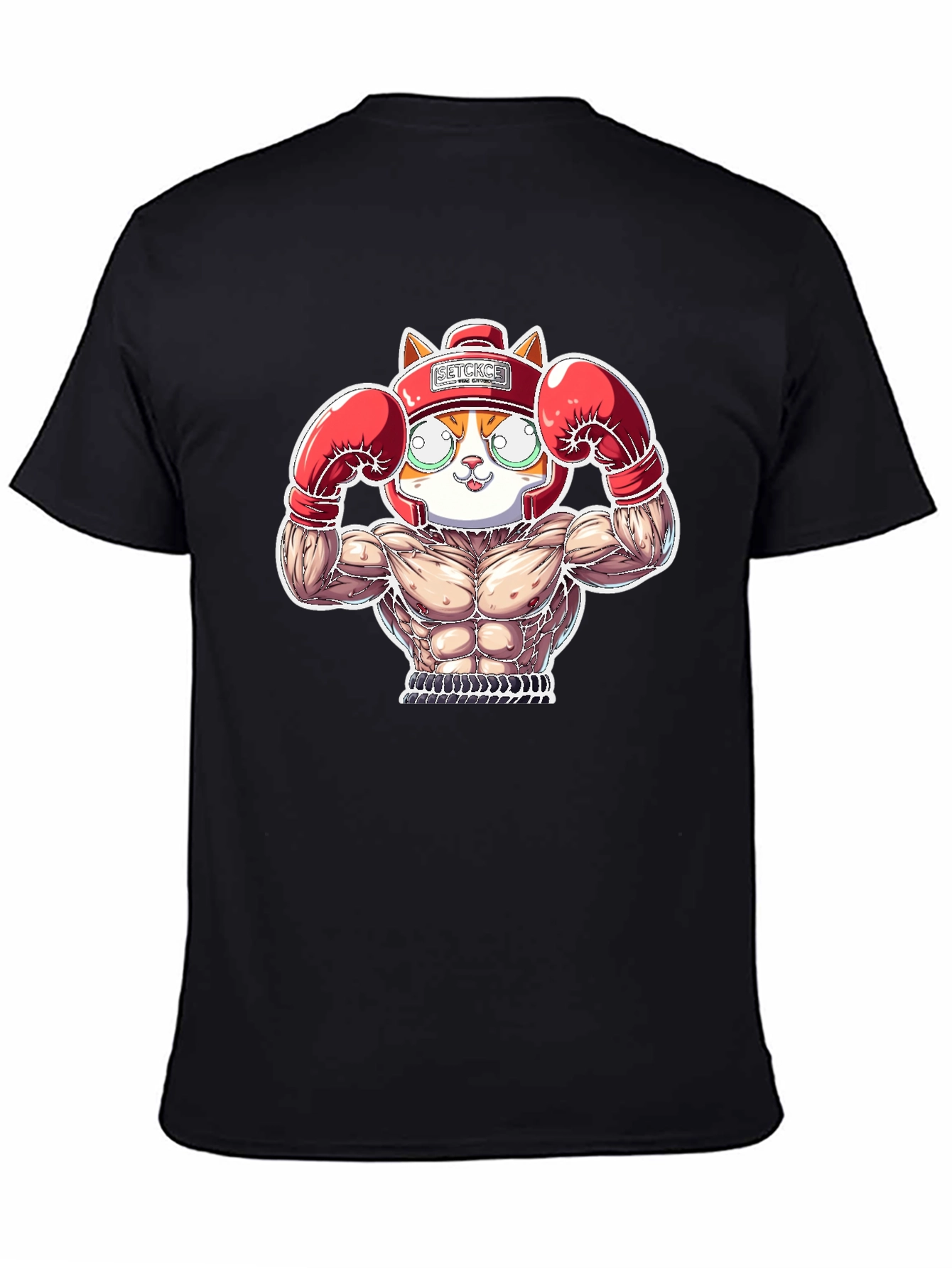 Boxer Cat Graphic Tee - Funny Animal T-Shirt