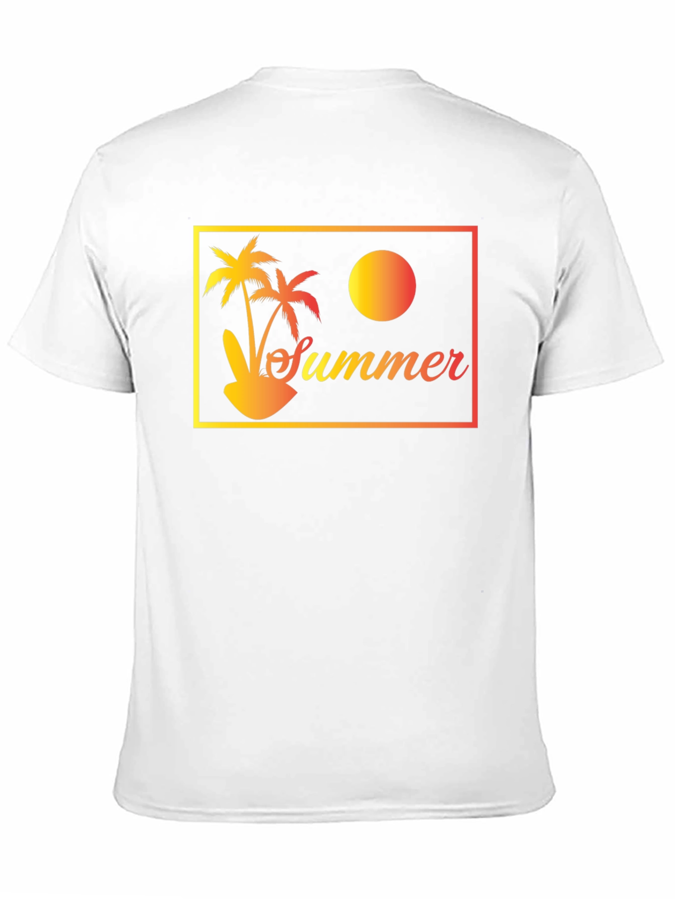 Summer Palm T-Shirt - Tropical Vacation Vibes