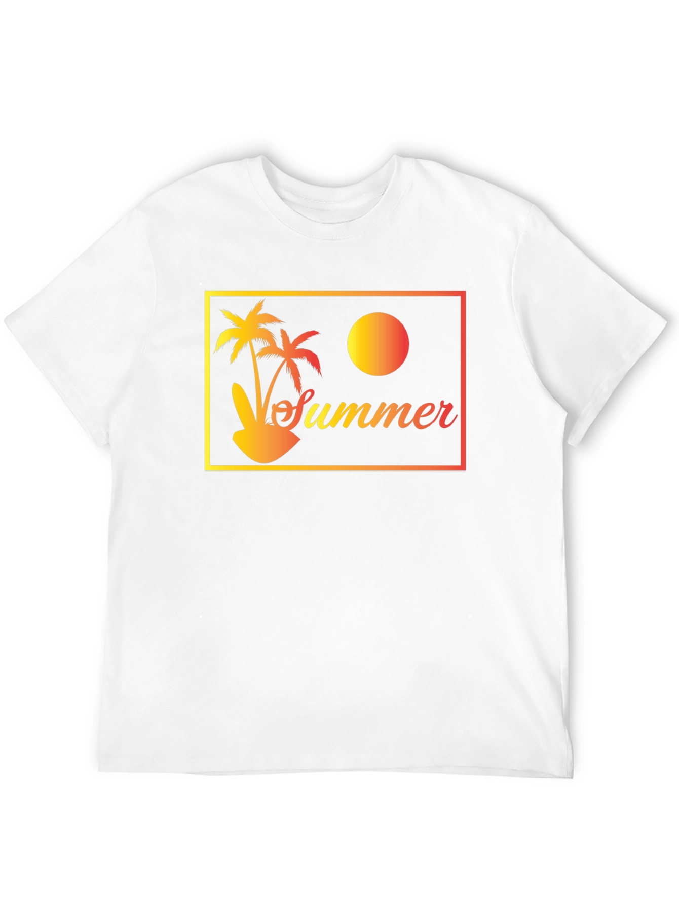 Summer Palm T-Shirt - Tropical Vacation Vibes