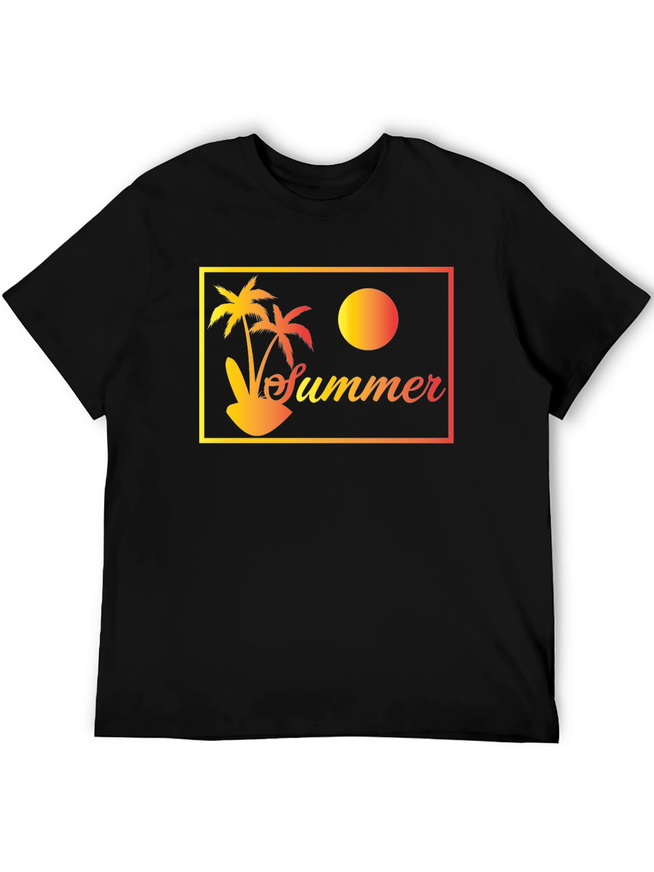 Summer Palm T-Shirt - Tropical Vacation Vibes