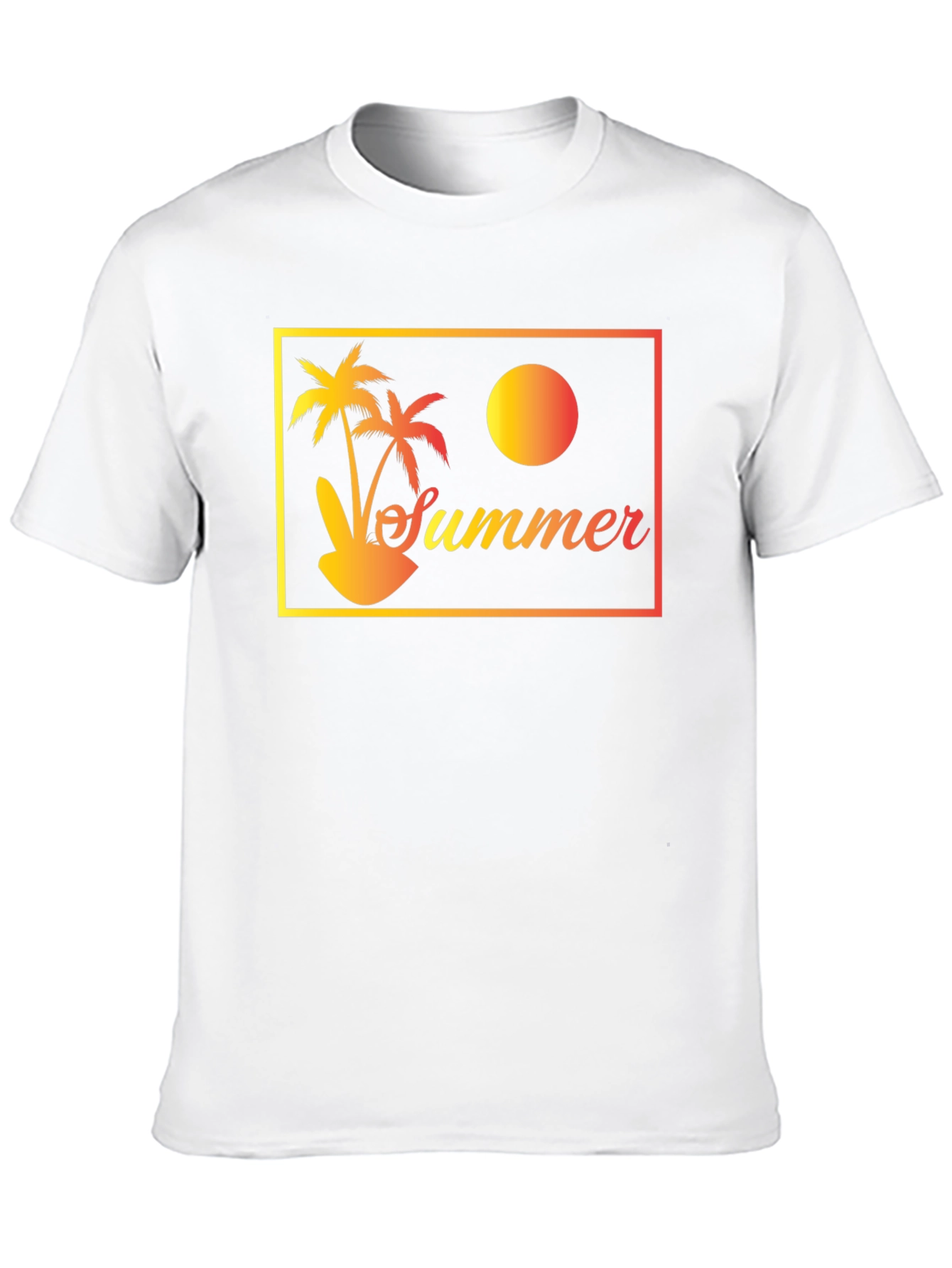 Summer Palm T-Shirt - Tropical Vacation Vibes