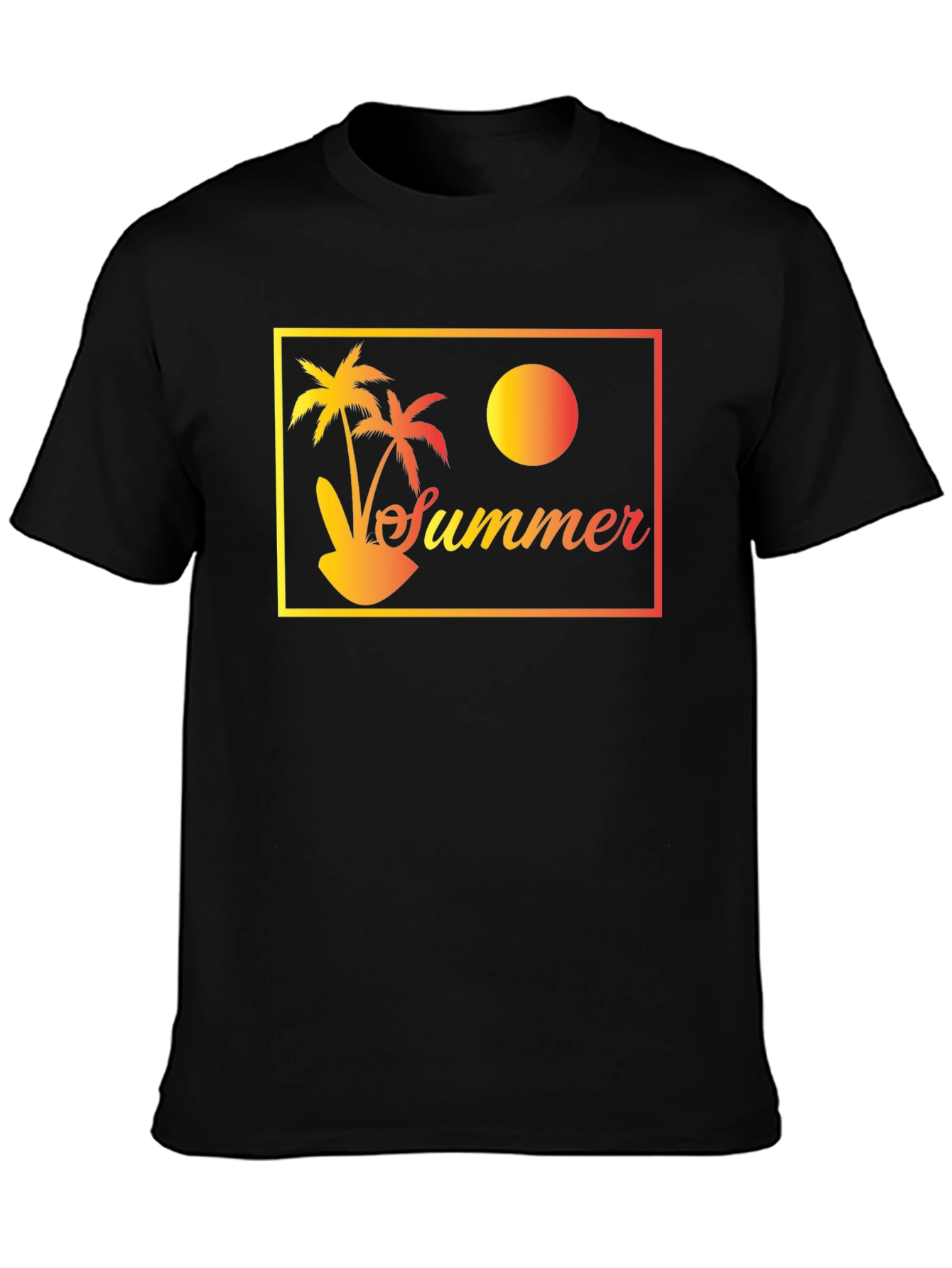 Summer Palm T-Shirt - Tropical Vacation Vibes