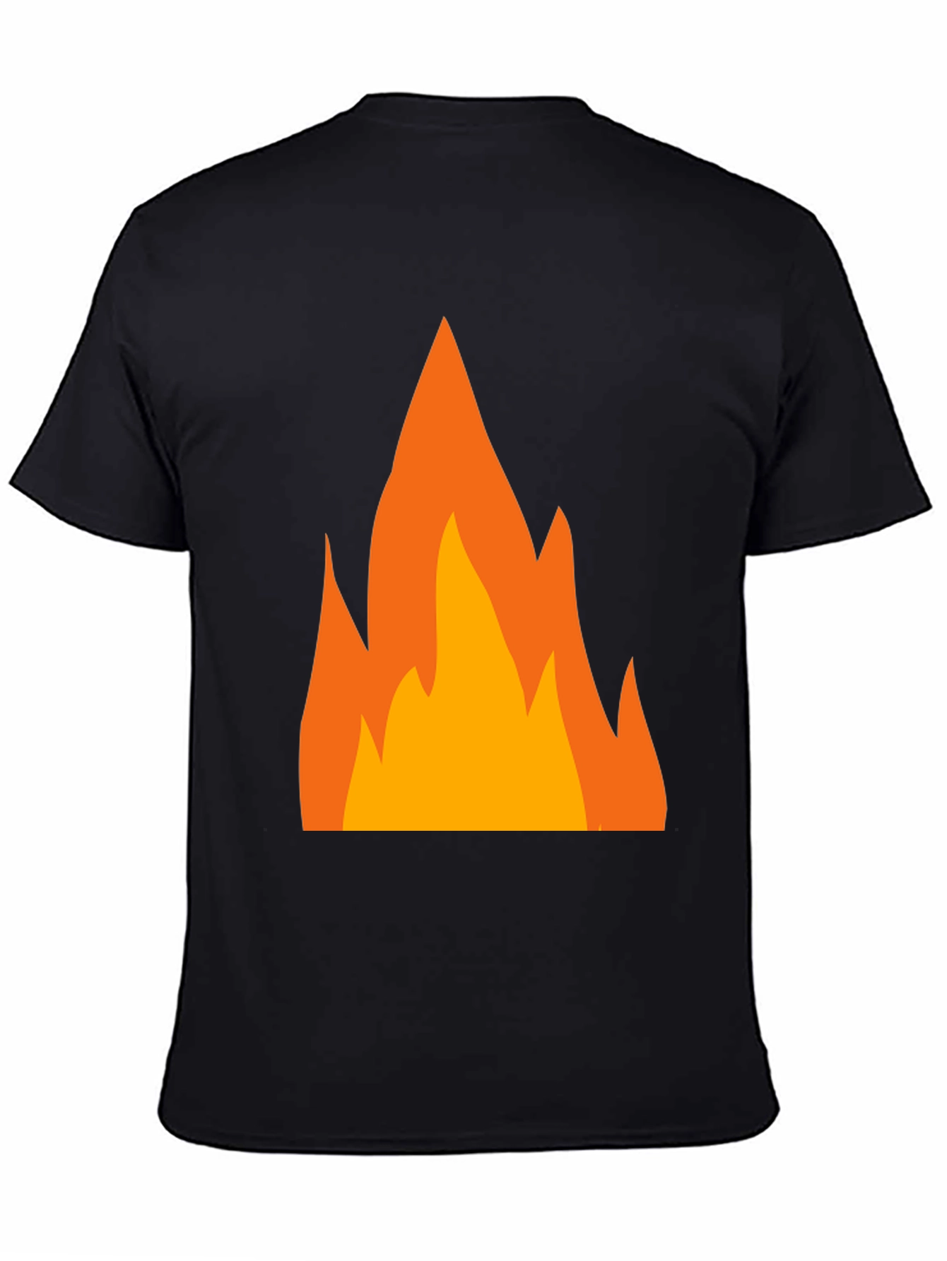 Flame Graphic T-Shirt - Bold Black Tee