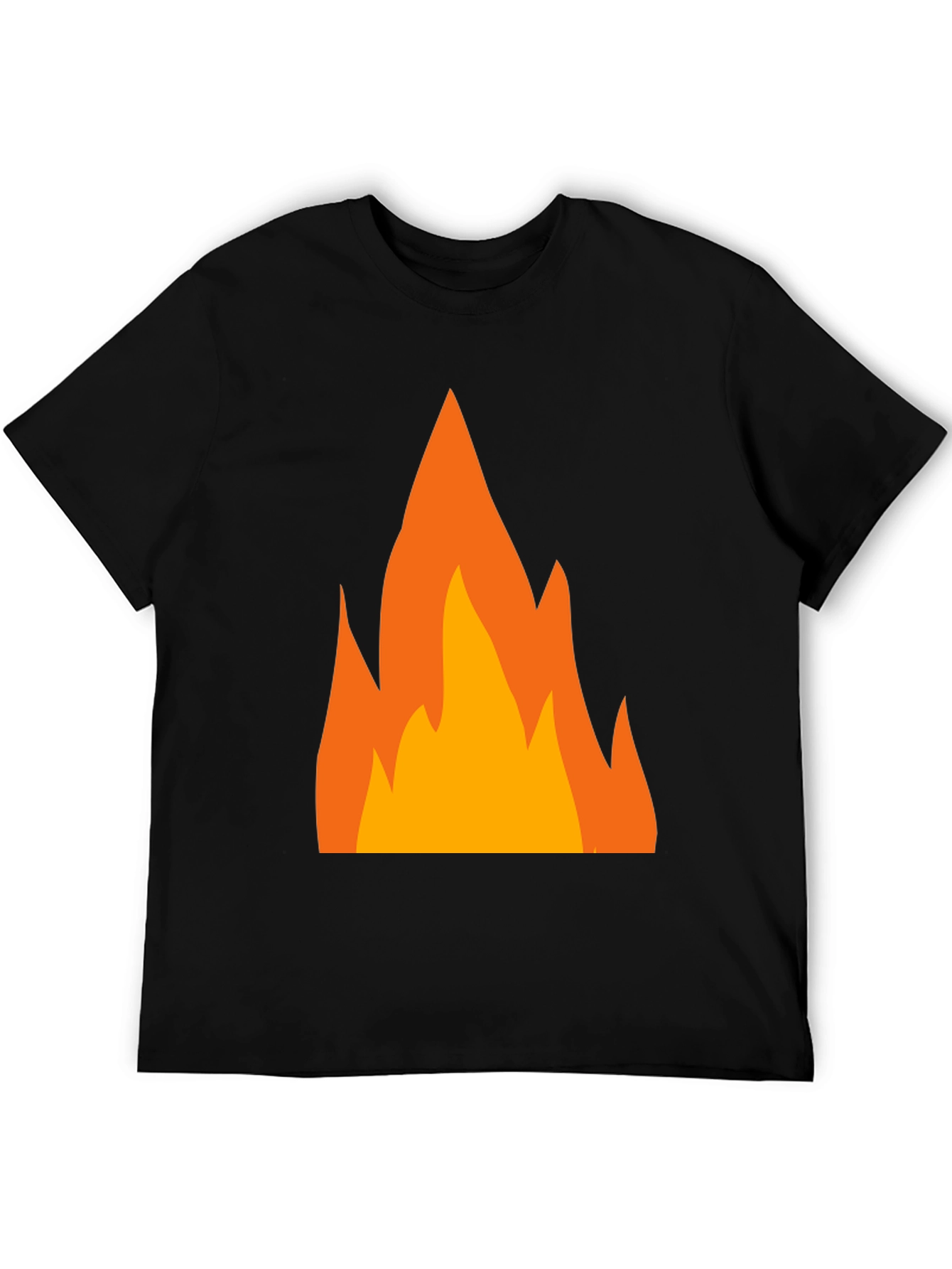 Flame Graphic T-Shirt - Bold Black Tee