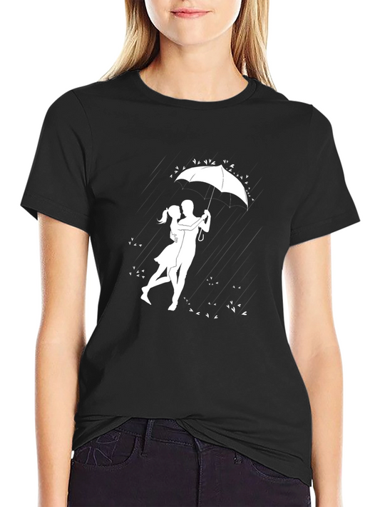 Romantic Rain Dance Black Graphic Tee