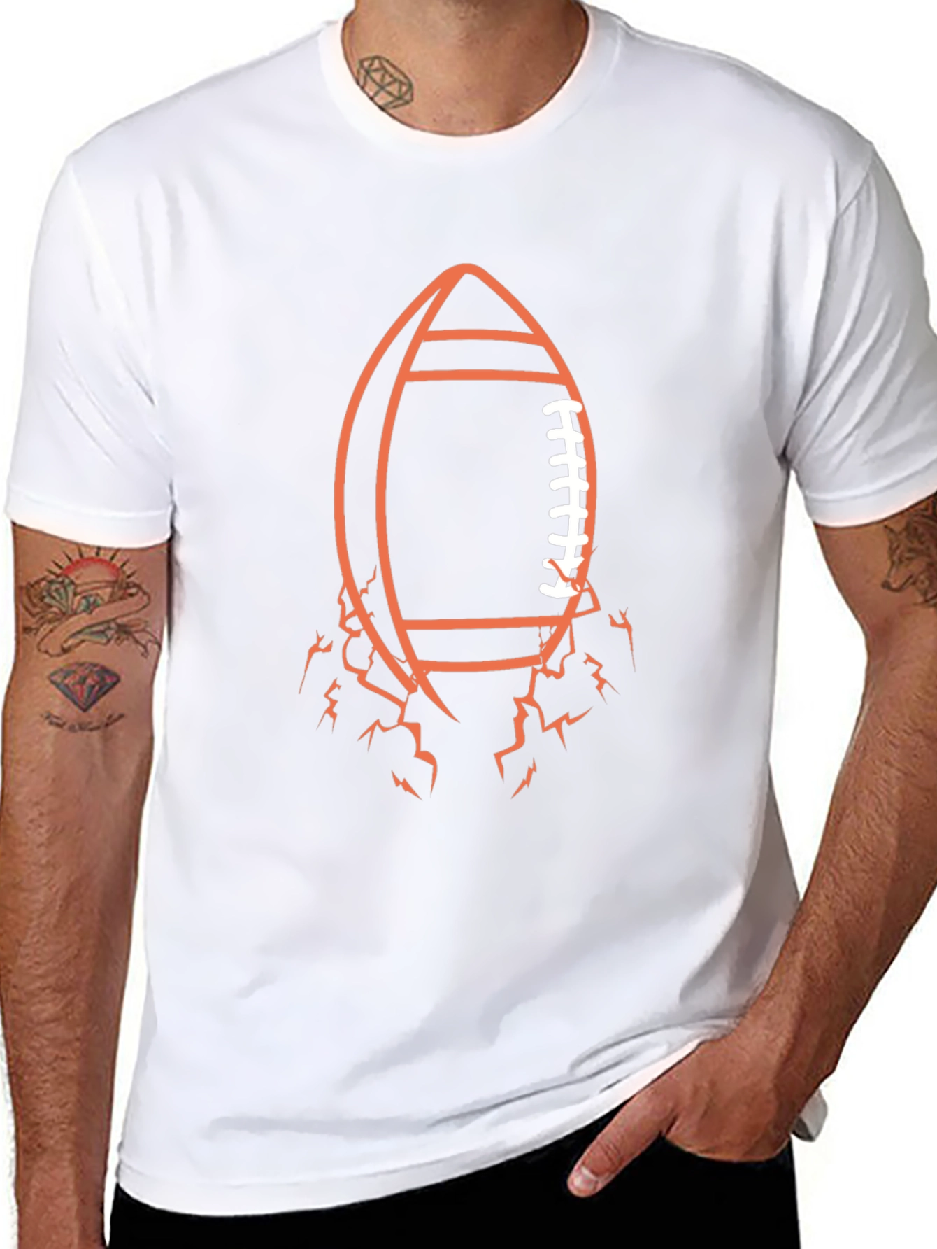 Football Graphic Tee - Black Casual Shirt