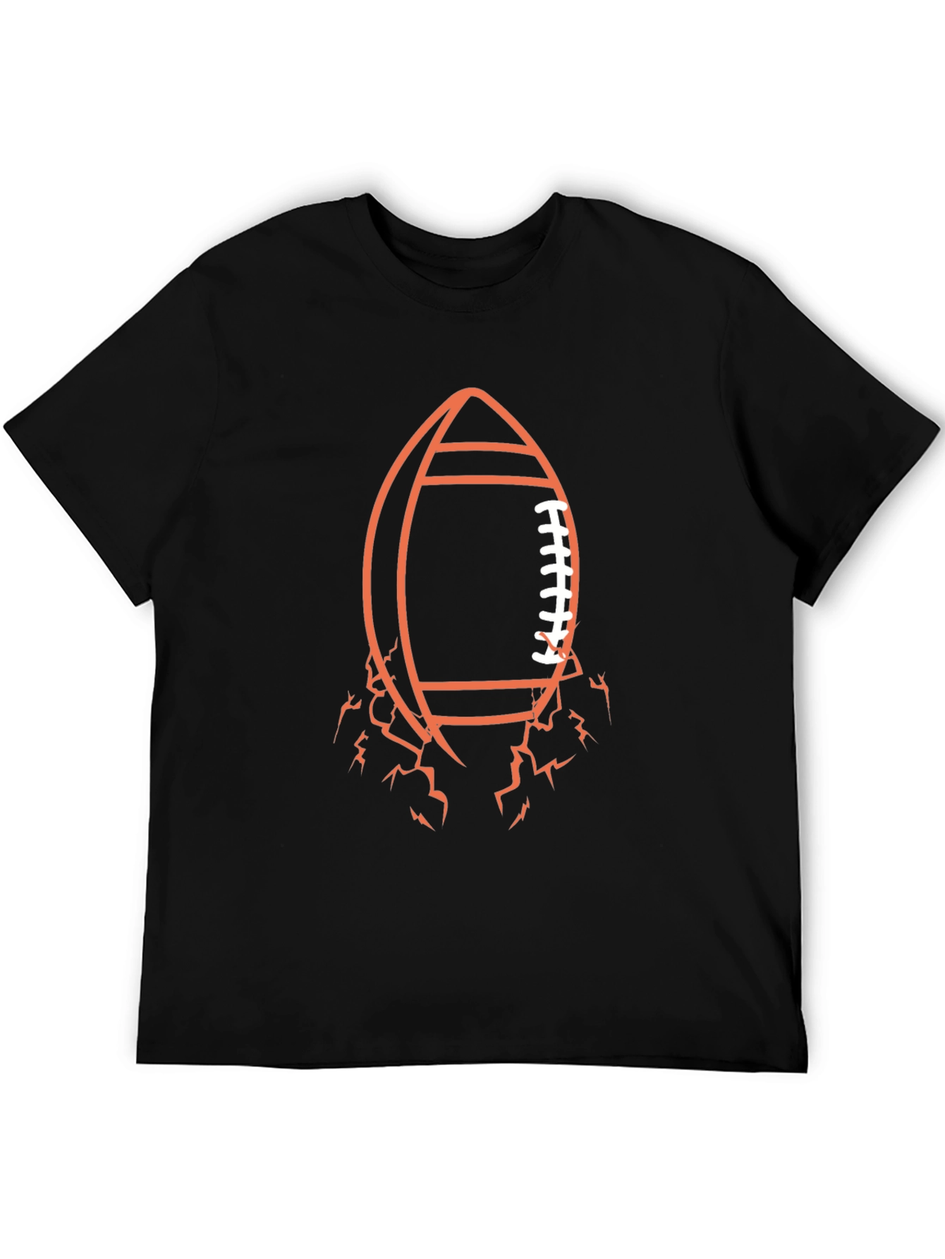 Football Graphic Tee - Black Casual Shirt