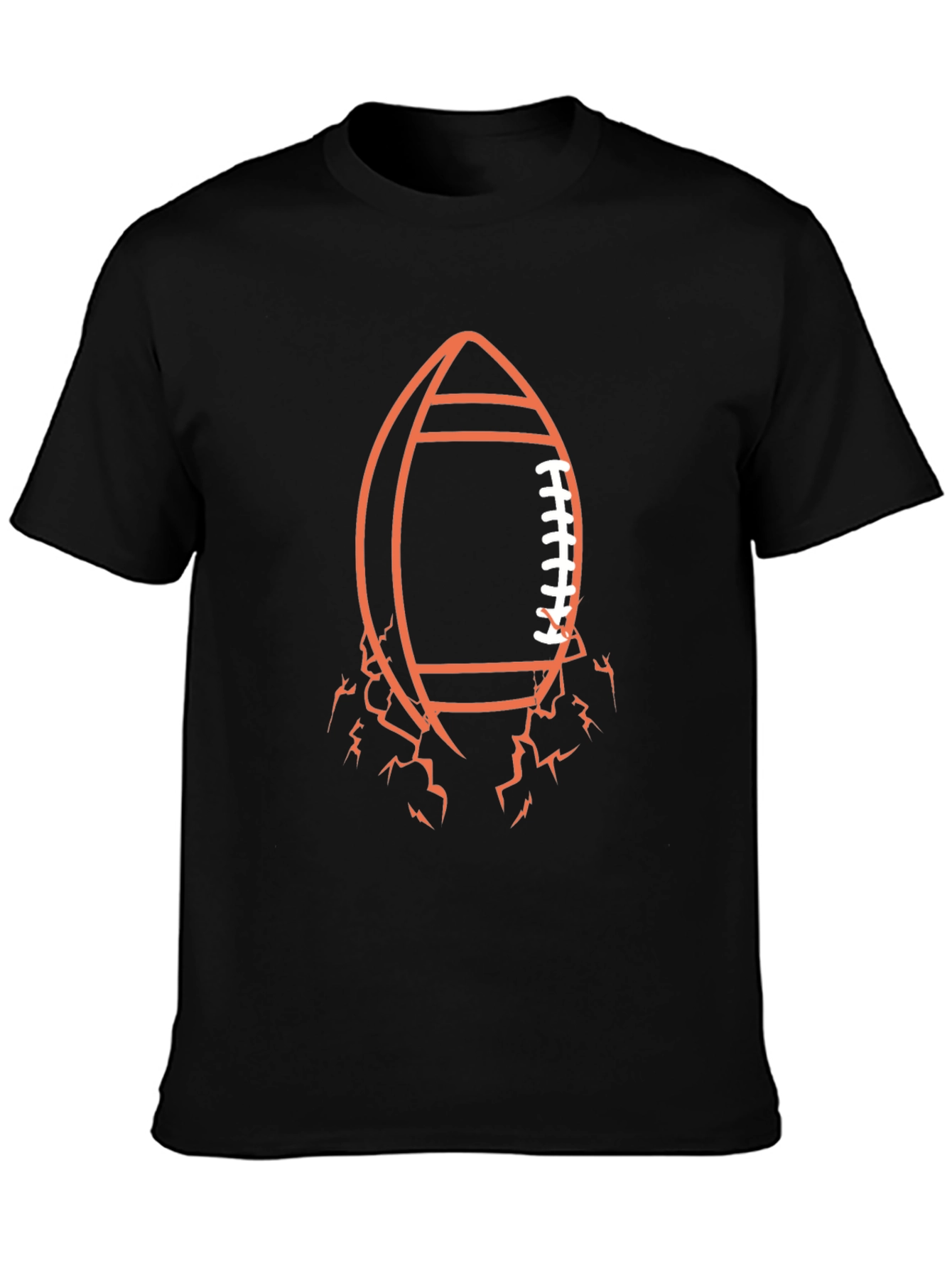 Football Graphic Tee - Black Casual Shirt