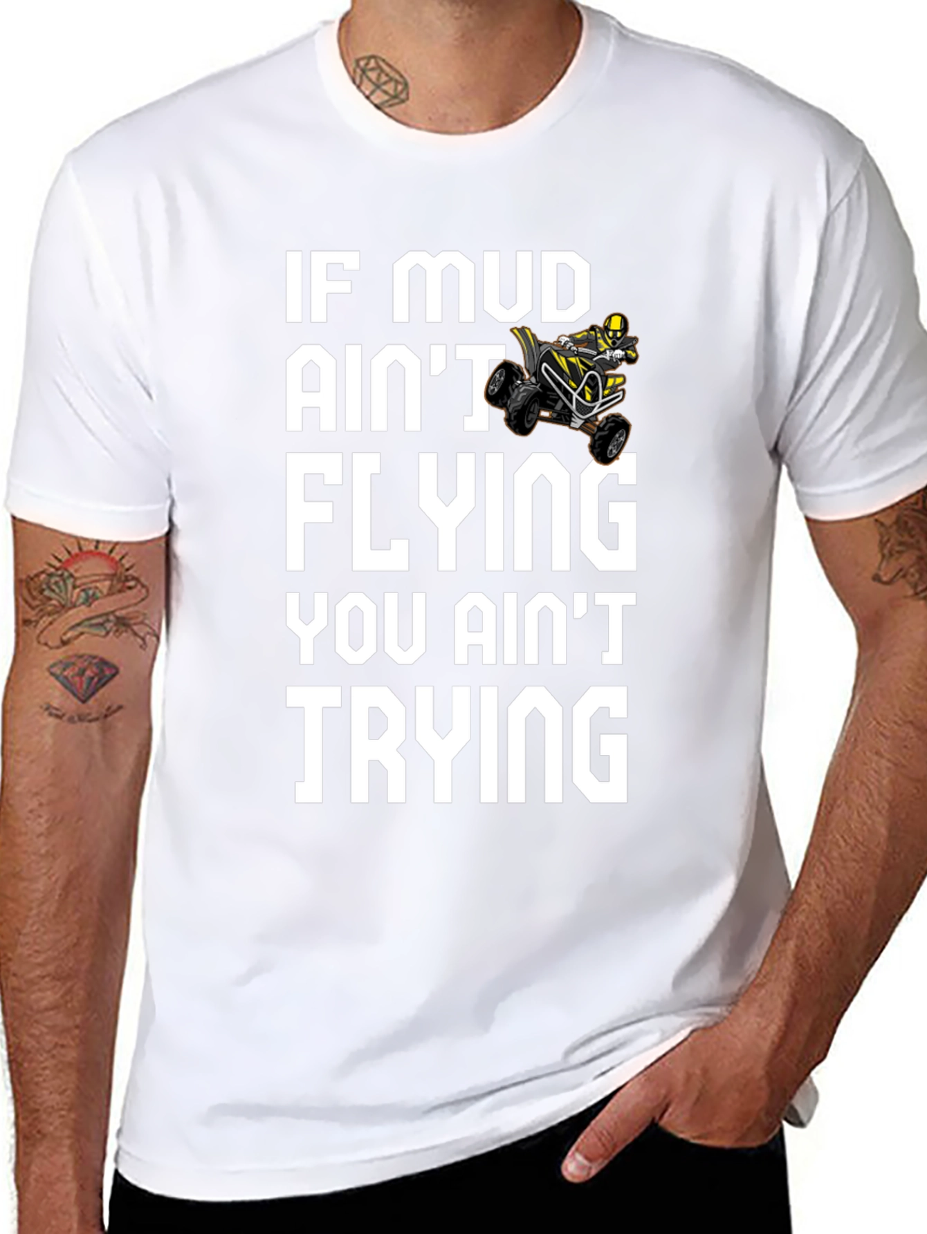 Mud Aint Flying ATV Rider T-Shirt