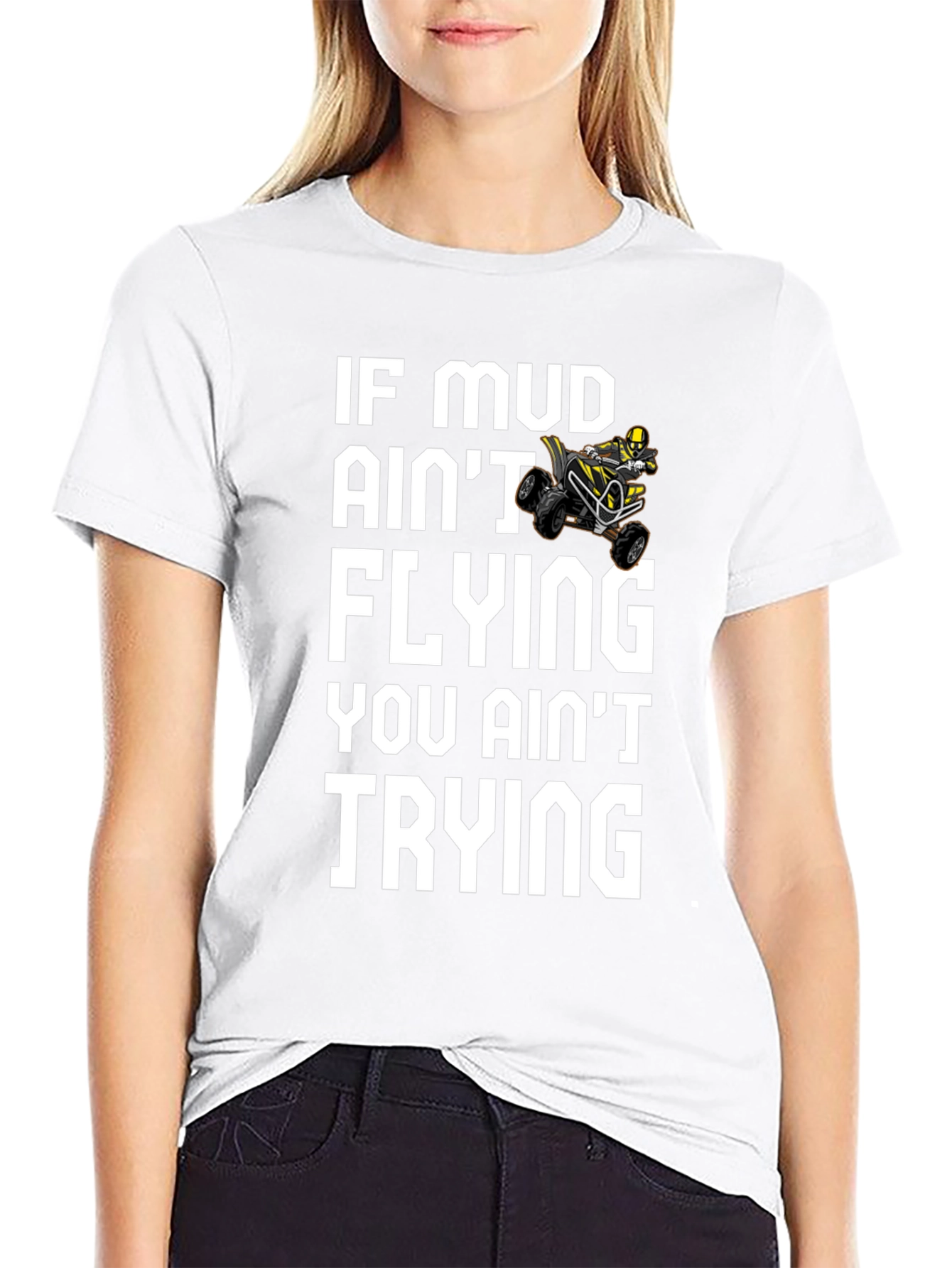 Mud Aint Flying ATV Rider T-Shirt