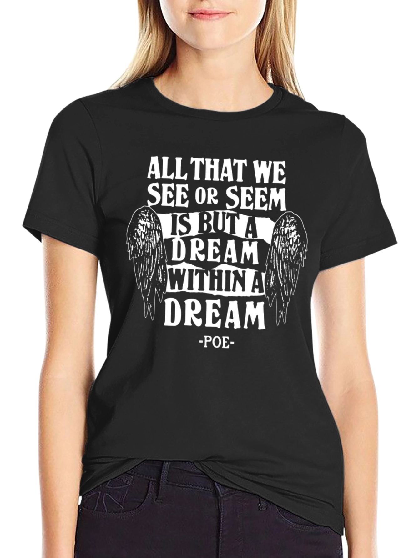 Edgar Allan Poe Dream T-Shirt Gothic Poetry Tee