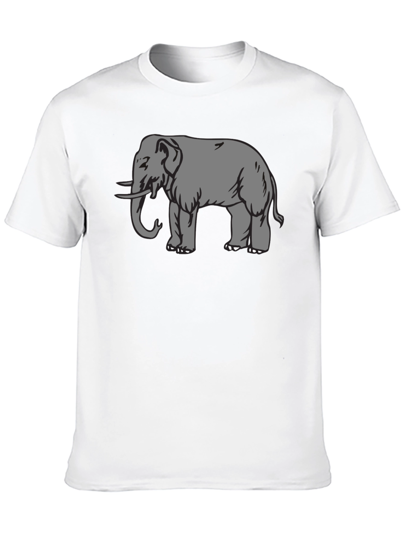 Elephant Graphic Black T-Shirt for Men