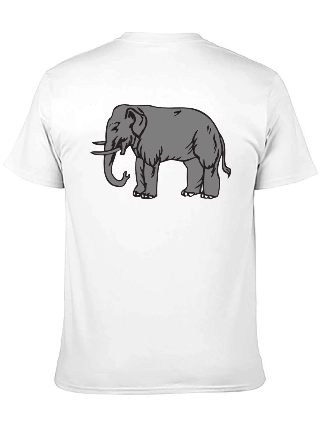 Elephant Graphic Black T-Shirt for Men