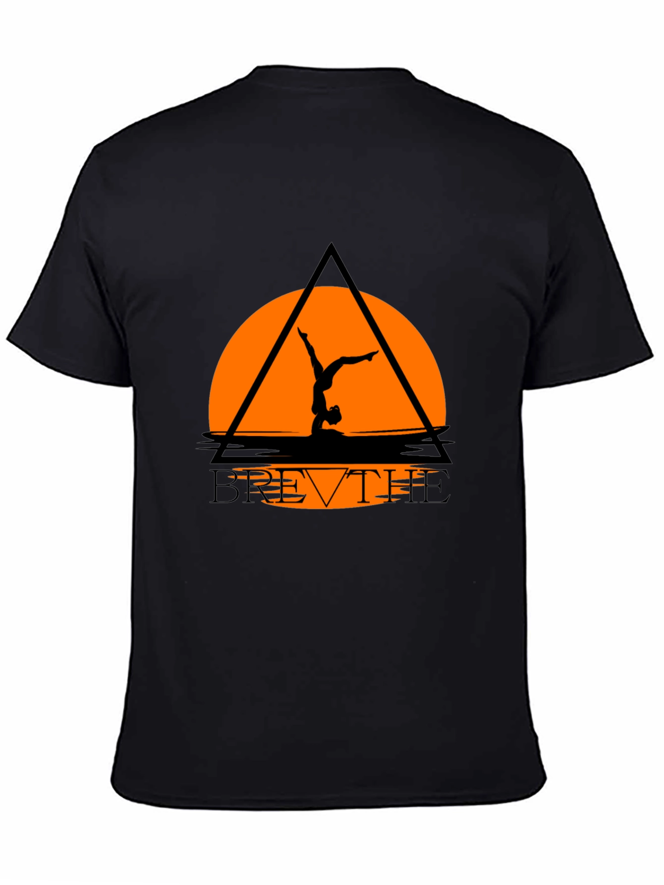 Breathe Yoga Graphic Tee - Black Relaxed Fit