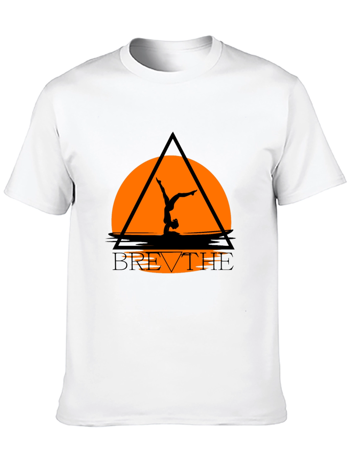 Breathe Yoga Graphic Tee - Black Relaxed Fit