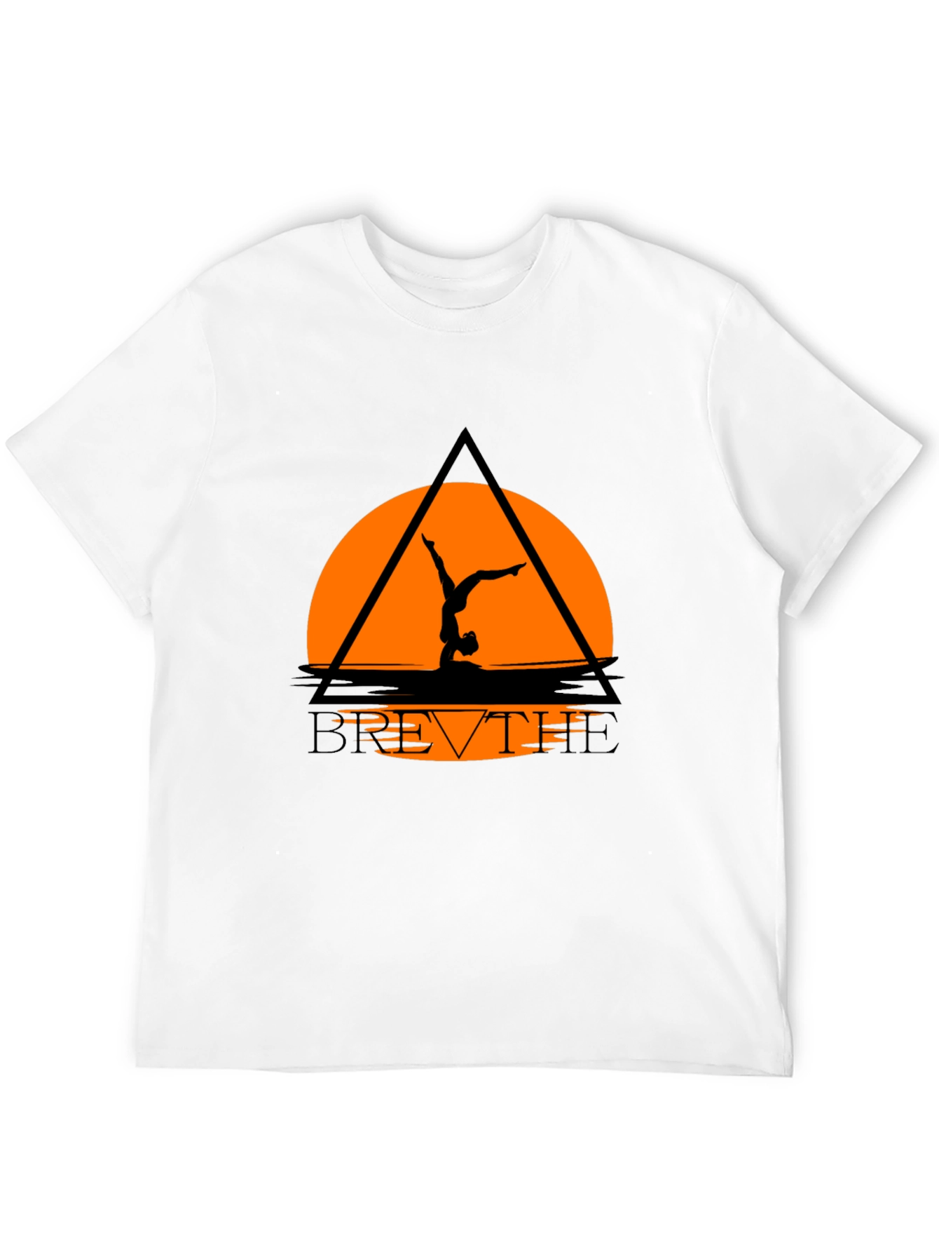 Breathe Yoga Graphic Tee - Black Relaxed Fit