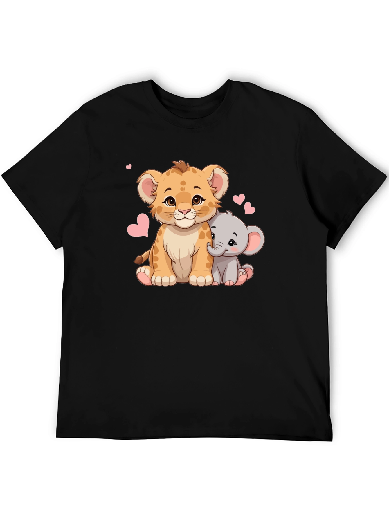 Cute Lion & Elephant Heart Tee