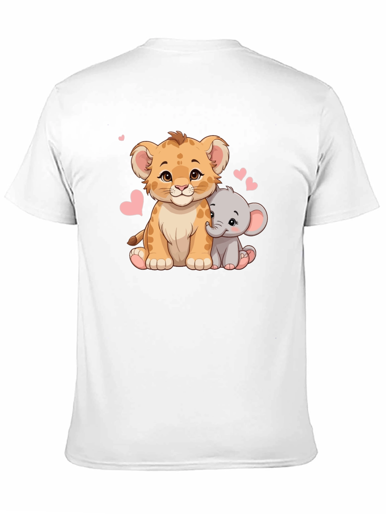 Cute Lion & Elephant Heart Tee