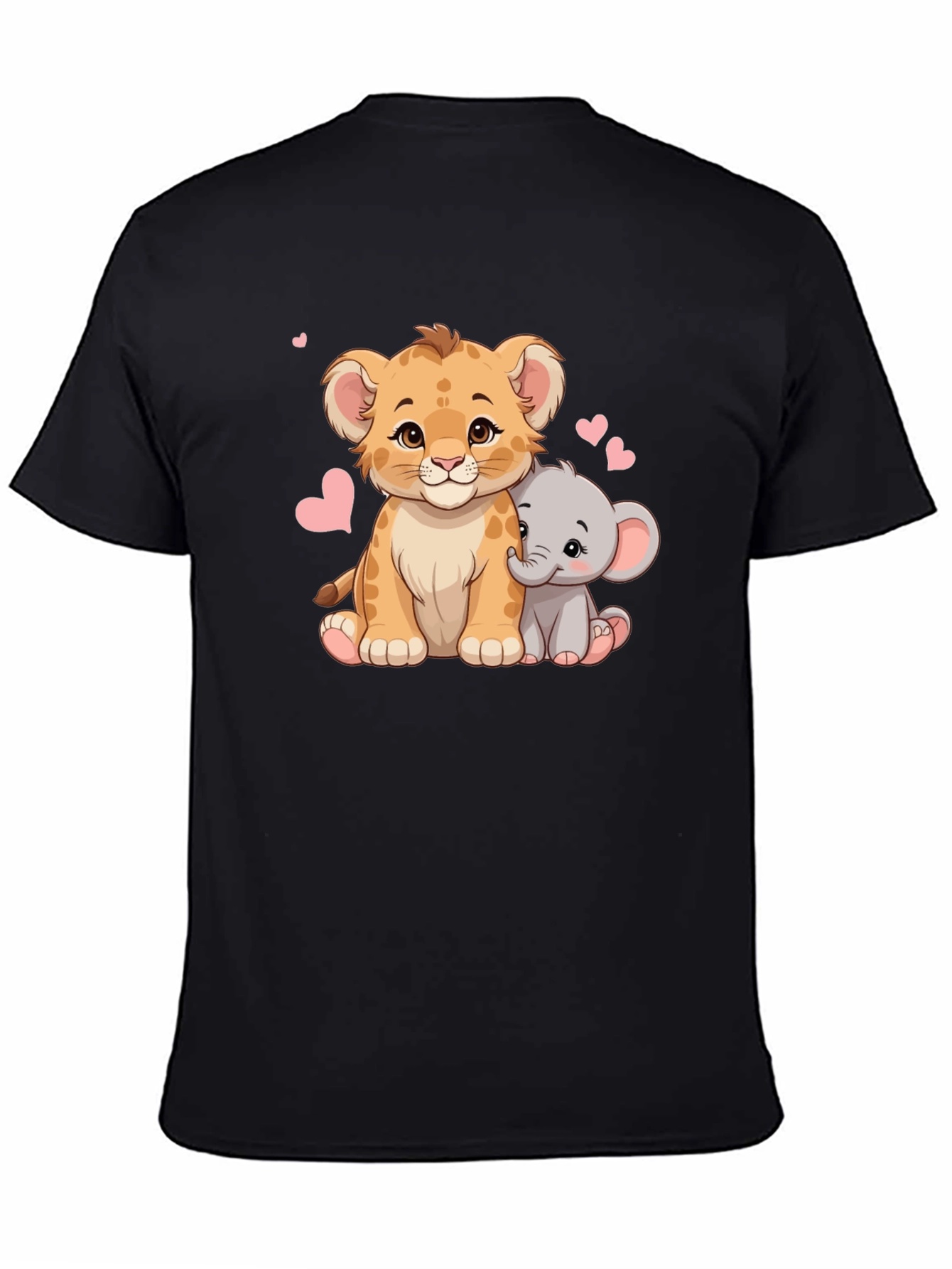 Cute Lion & Elephant Heart Tee