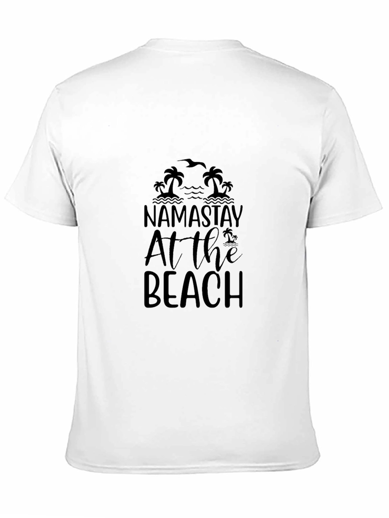 Namastay At The Beach Black Graphic Tee