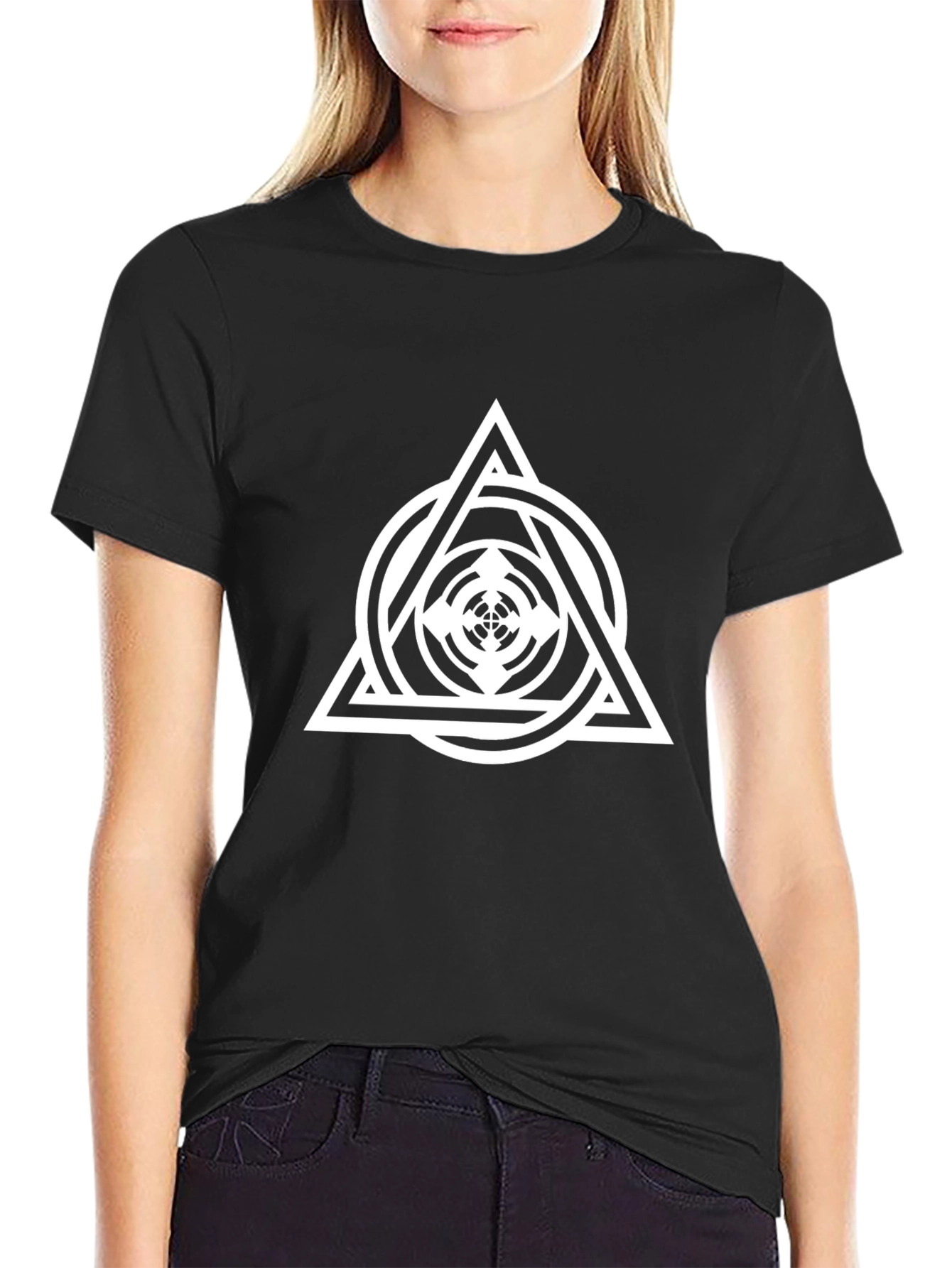 Geometric Triangle Circle Graphic Tee