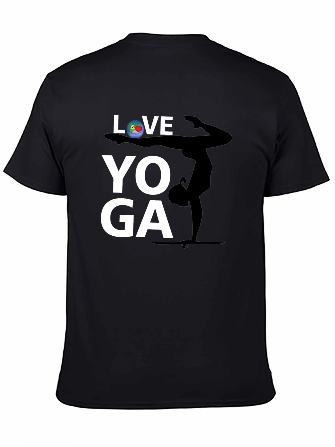 Love Yoga Graphic Tee - Black Cotton Shirt