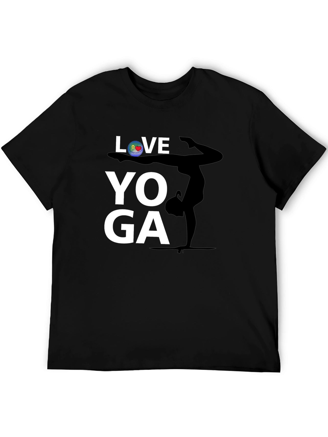 Love Yoga Graphic Tee - Black Cotton Shirt