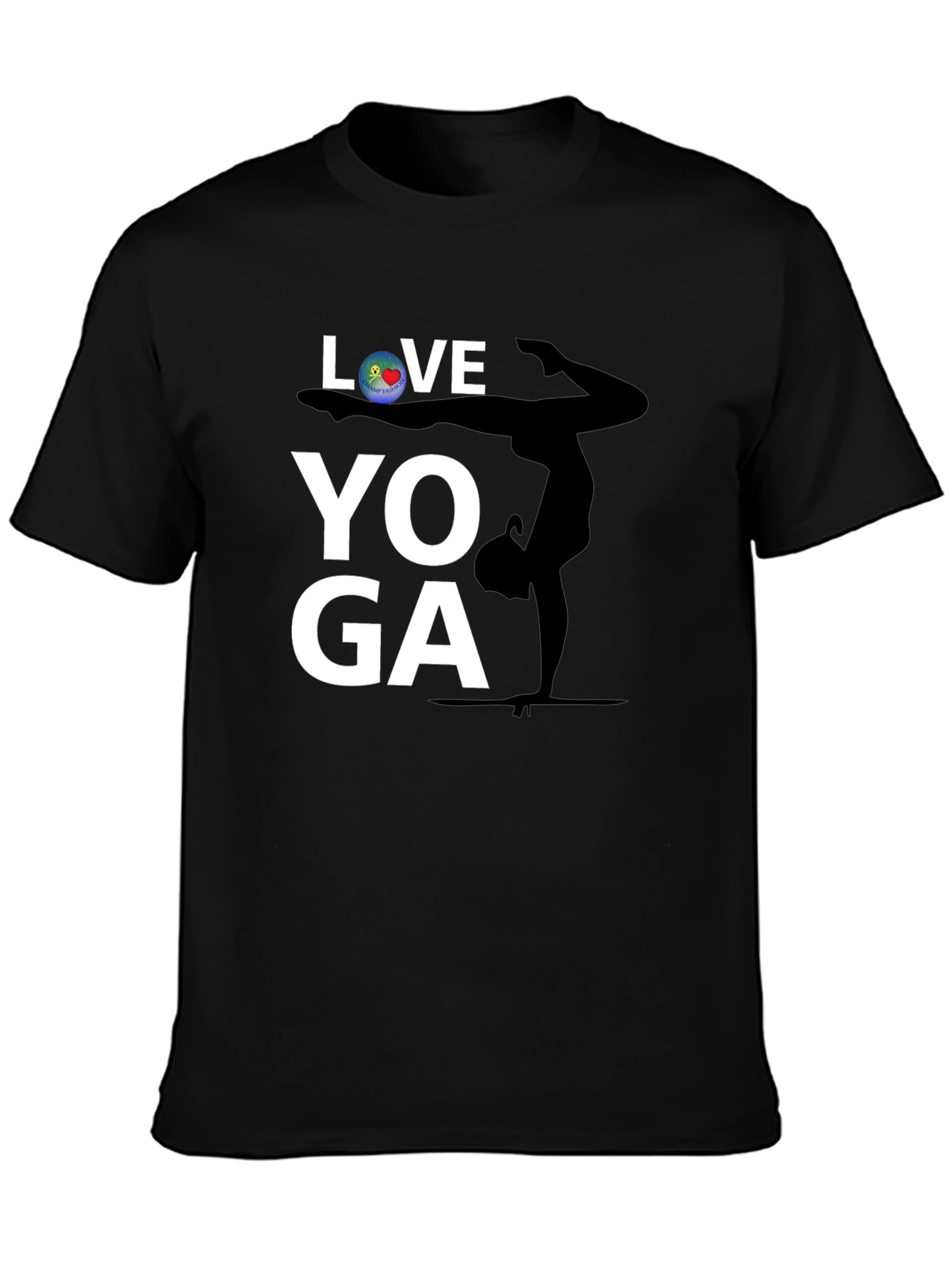 Love Yoga Graphic Tee - Black Cotton Shirt