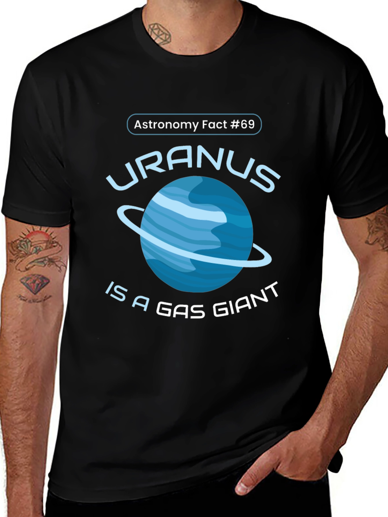 Uranus Gas Giant Astronomy Fact T-Shirt