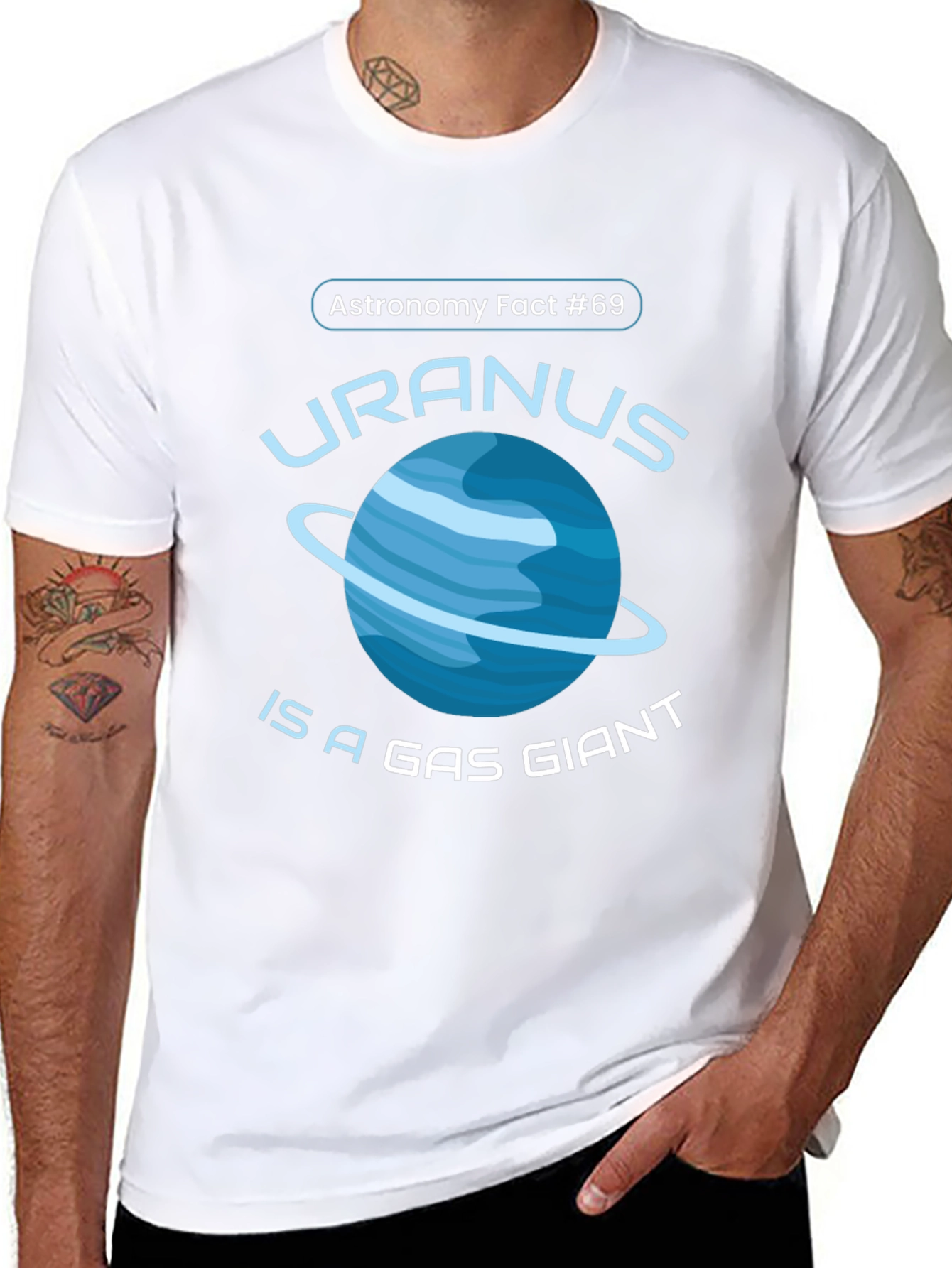 Uranus Gas Giant Astronomy Fact T-Shirt