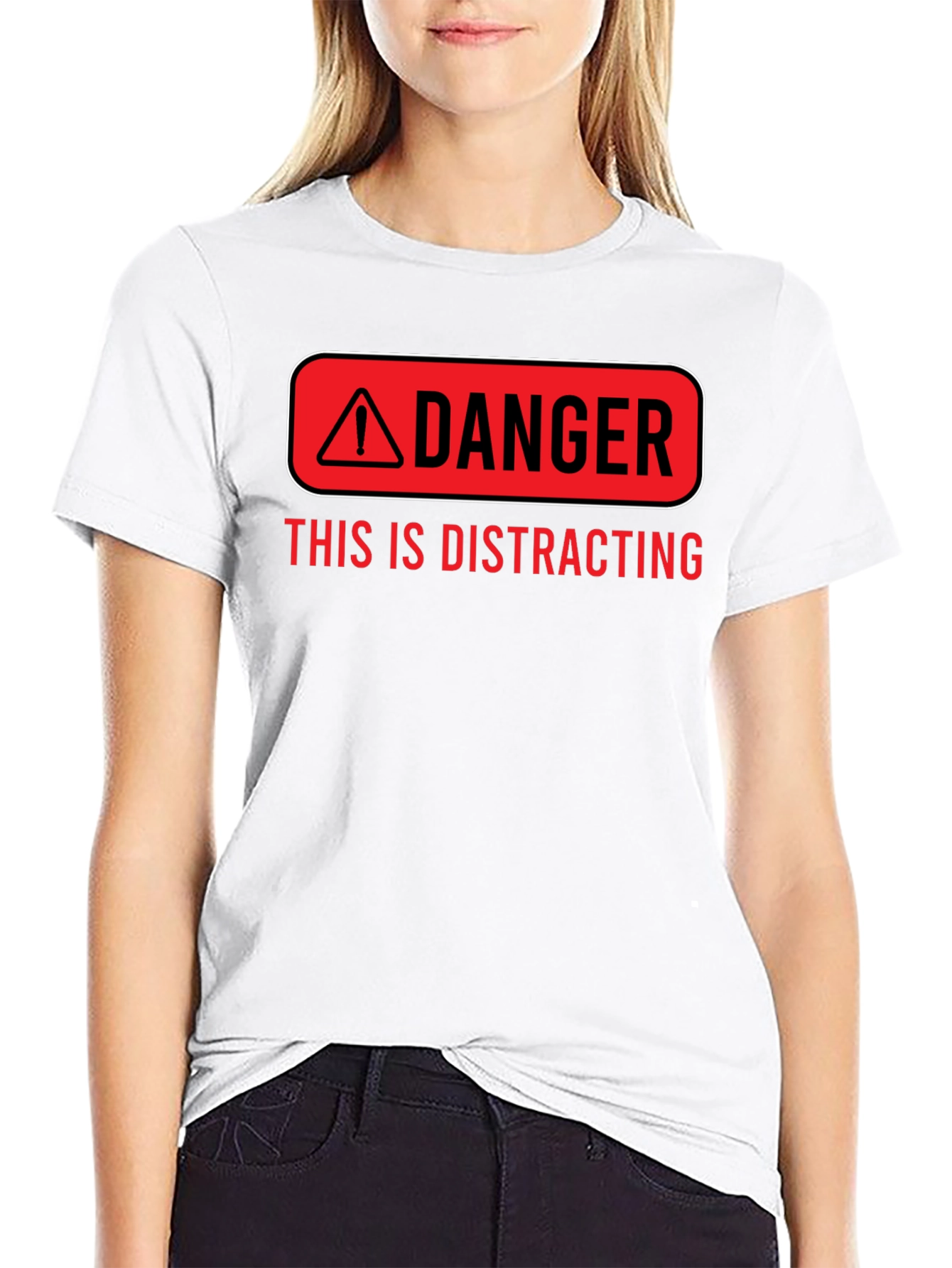 Danger Distracting Mens Graphic T-Shirt