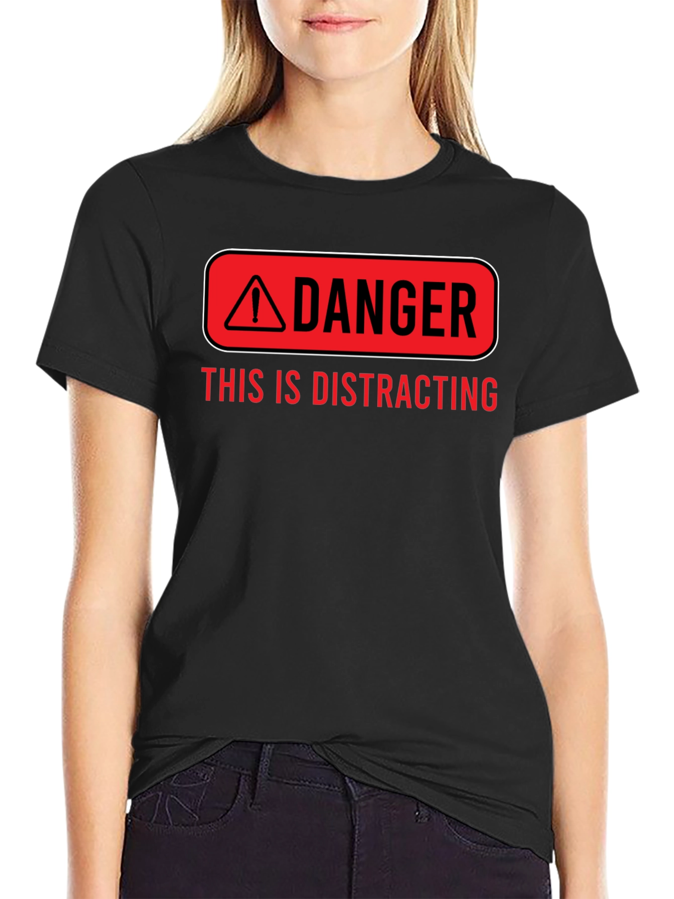 Danger Distracting Mens Graphic T-Shirt