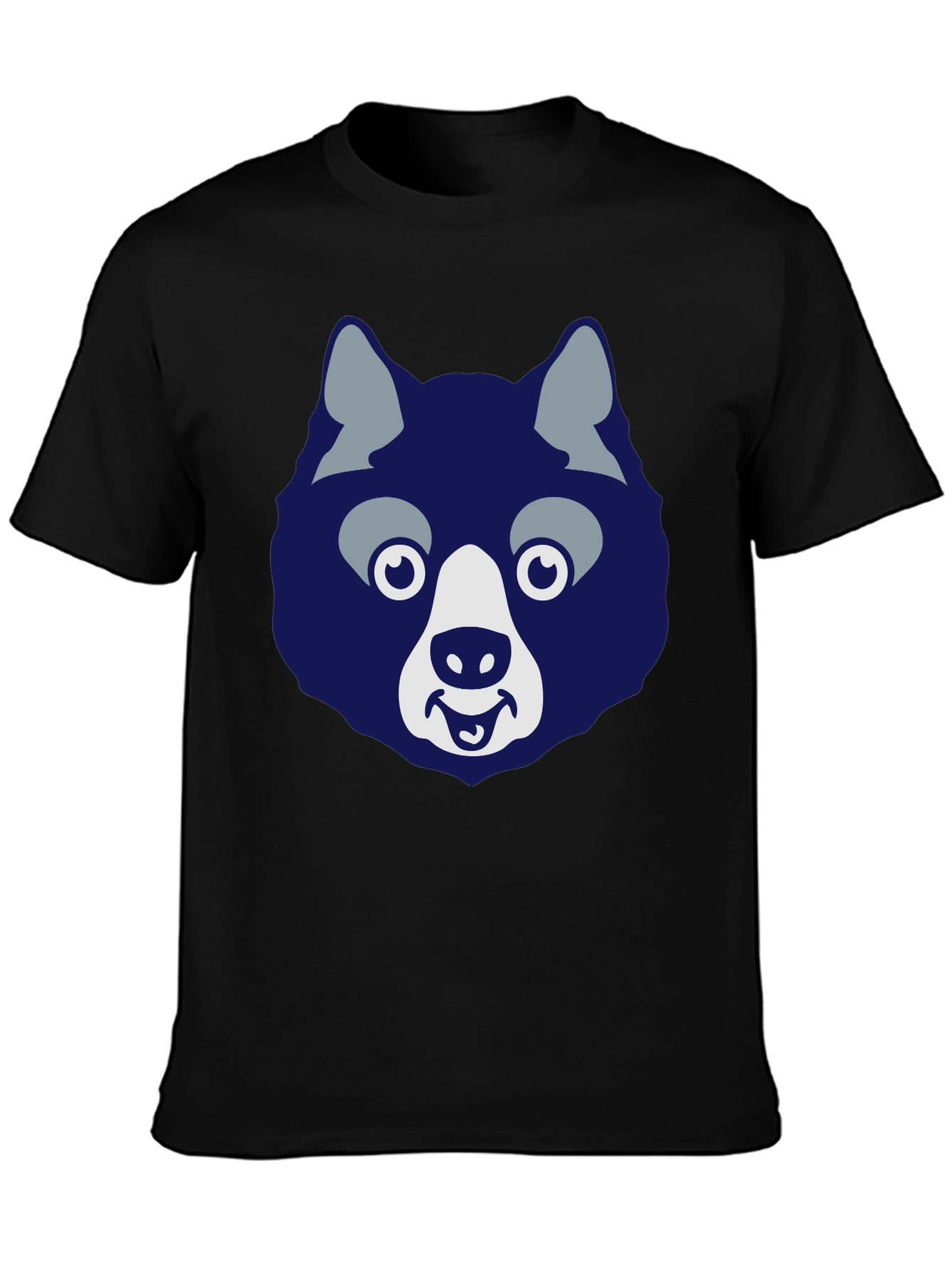 Funny Husky Graphic Tee - Mens Black T-Shirt