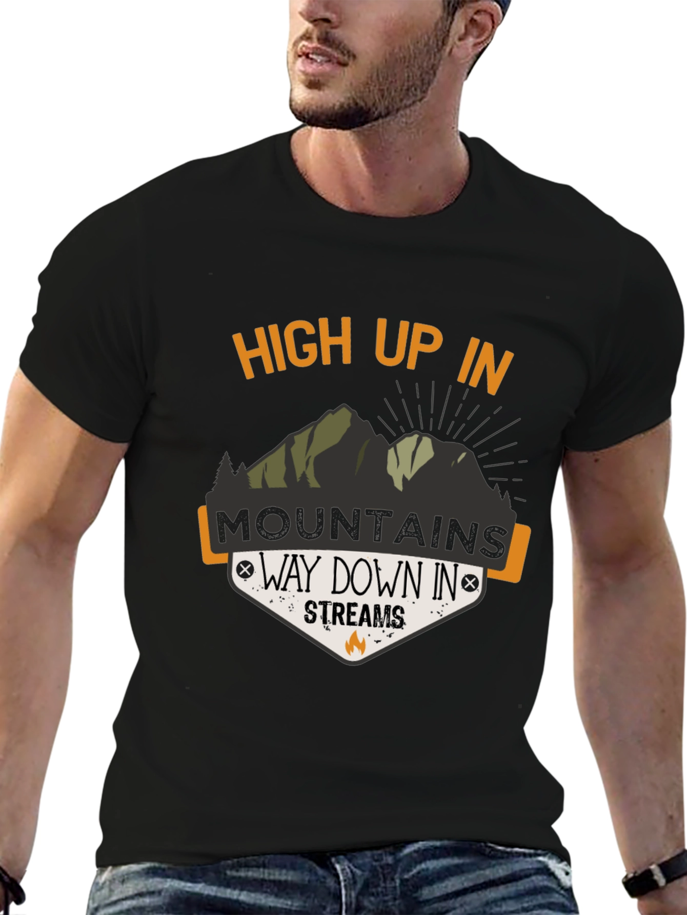 High Up In Mountains Graphic T-Shirt