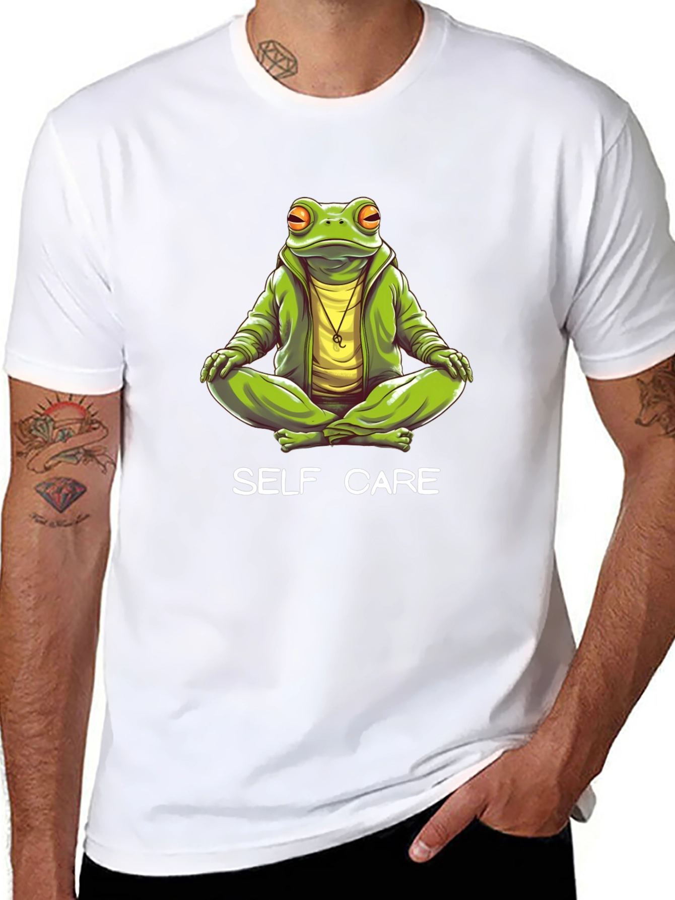 Self Care Frog T-Shirt - Meditating Graphic Tee