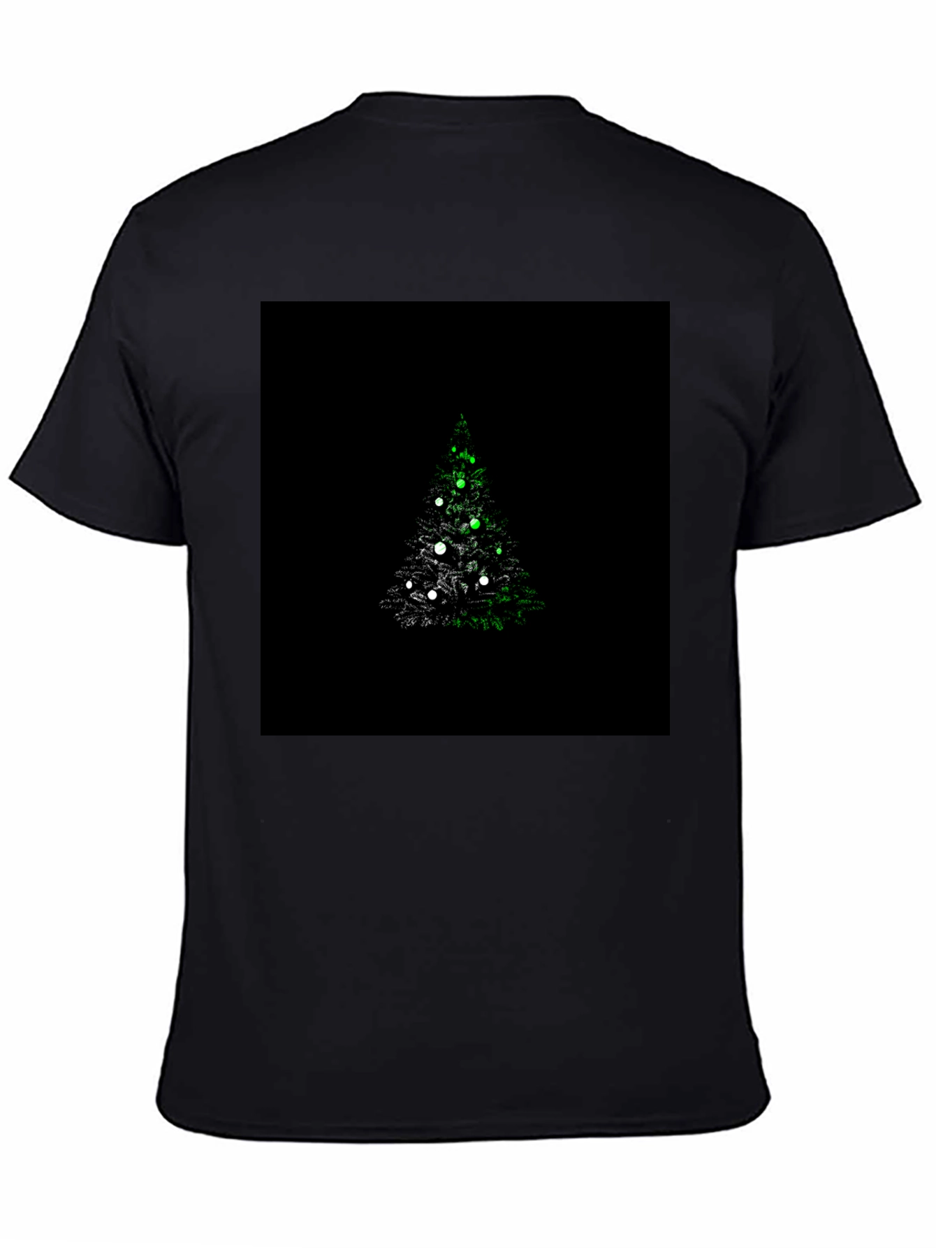 Christmas Tree Graphic Black T-Shirt