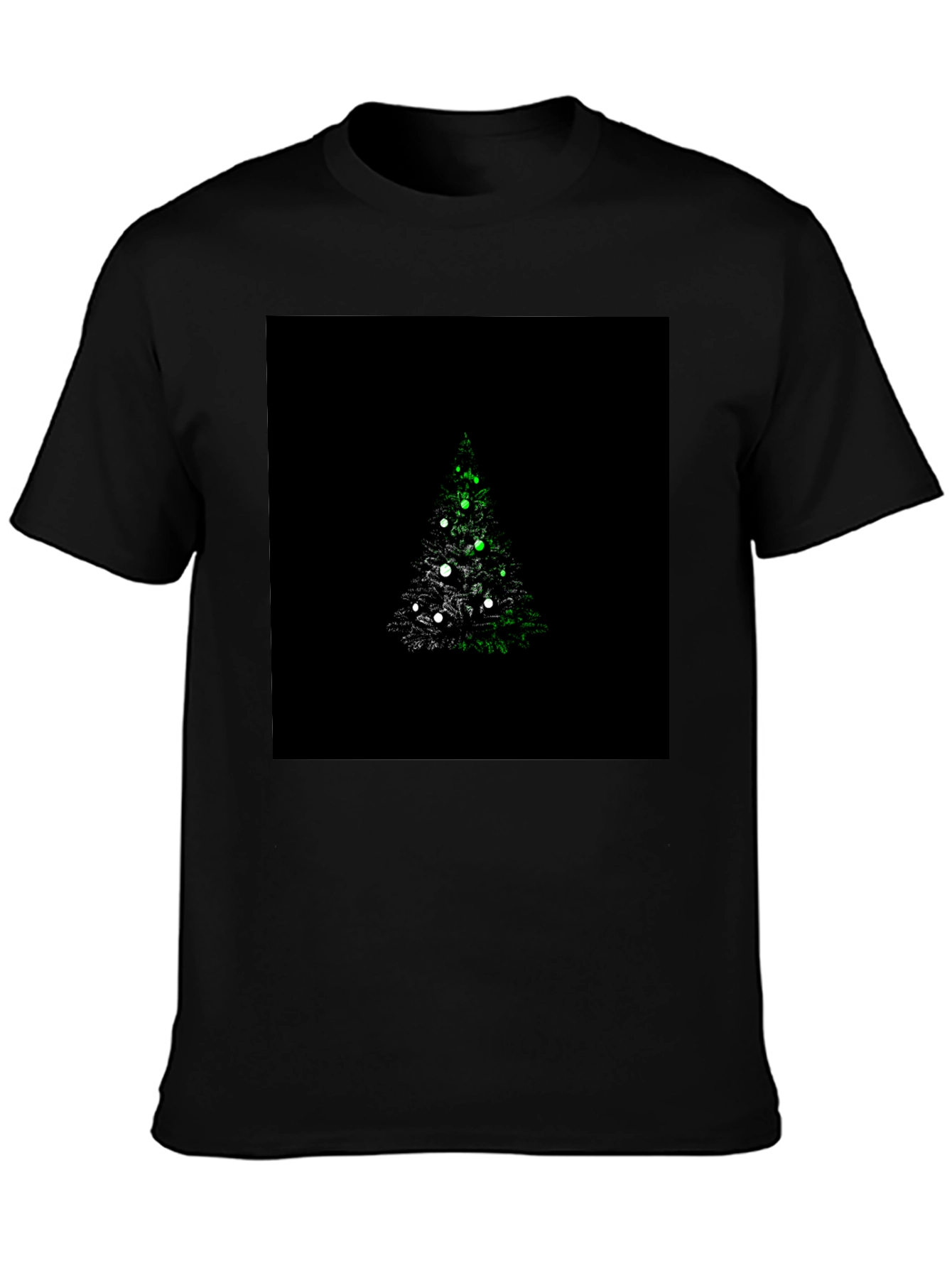 Christmas Tree Graphic Black T-Shirt