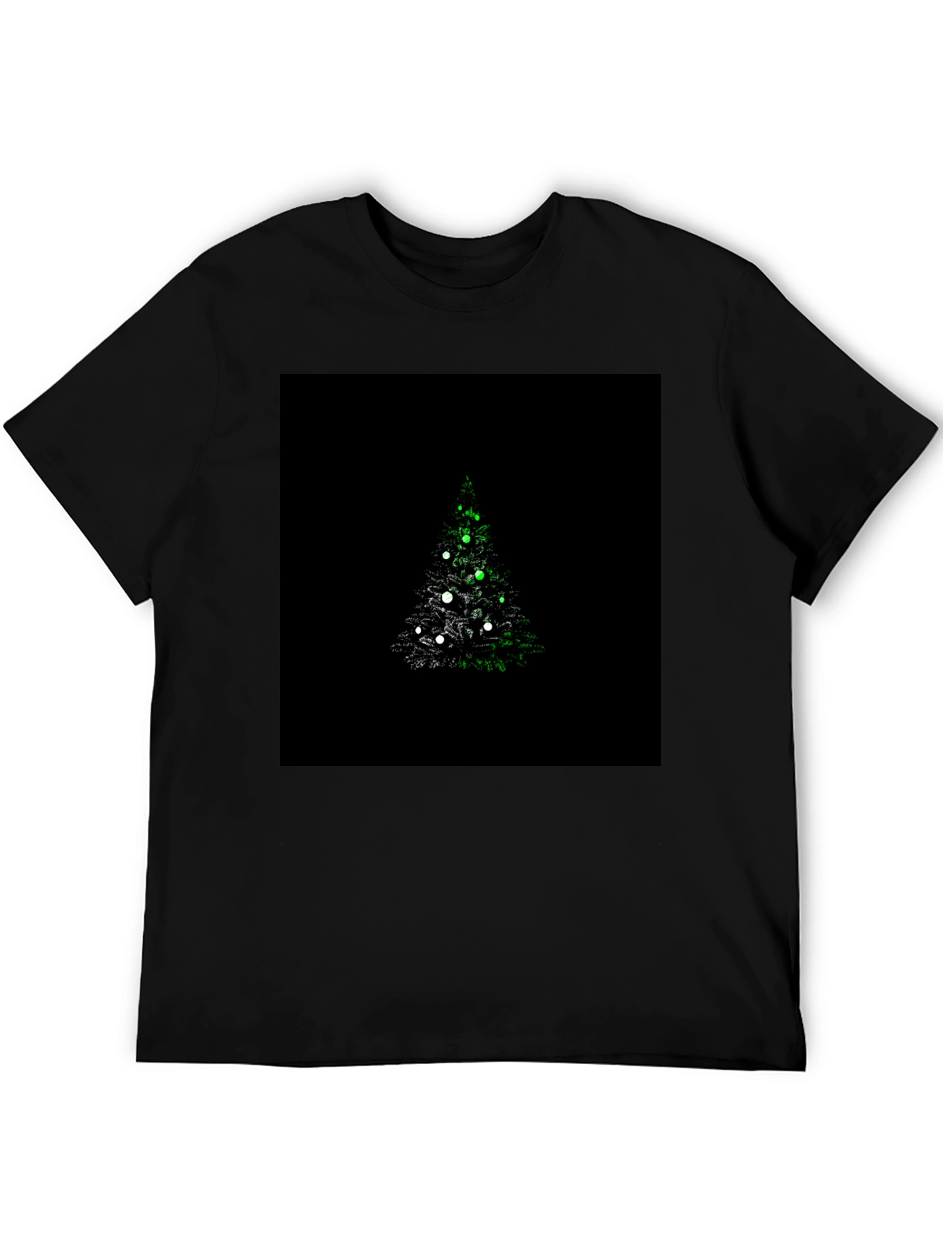Christmas Tree Graphic Black T-Shirt