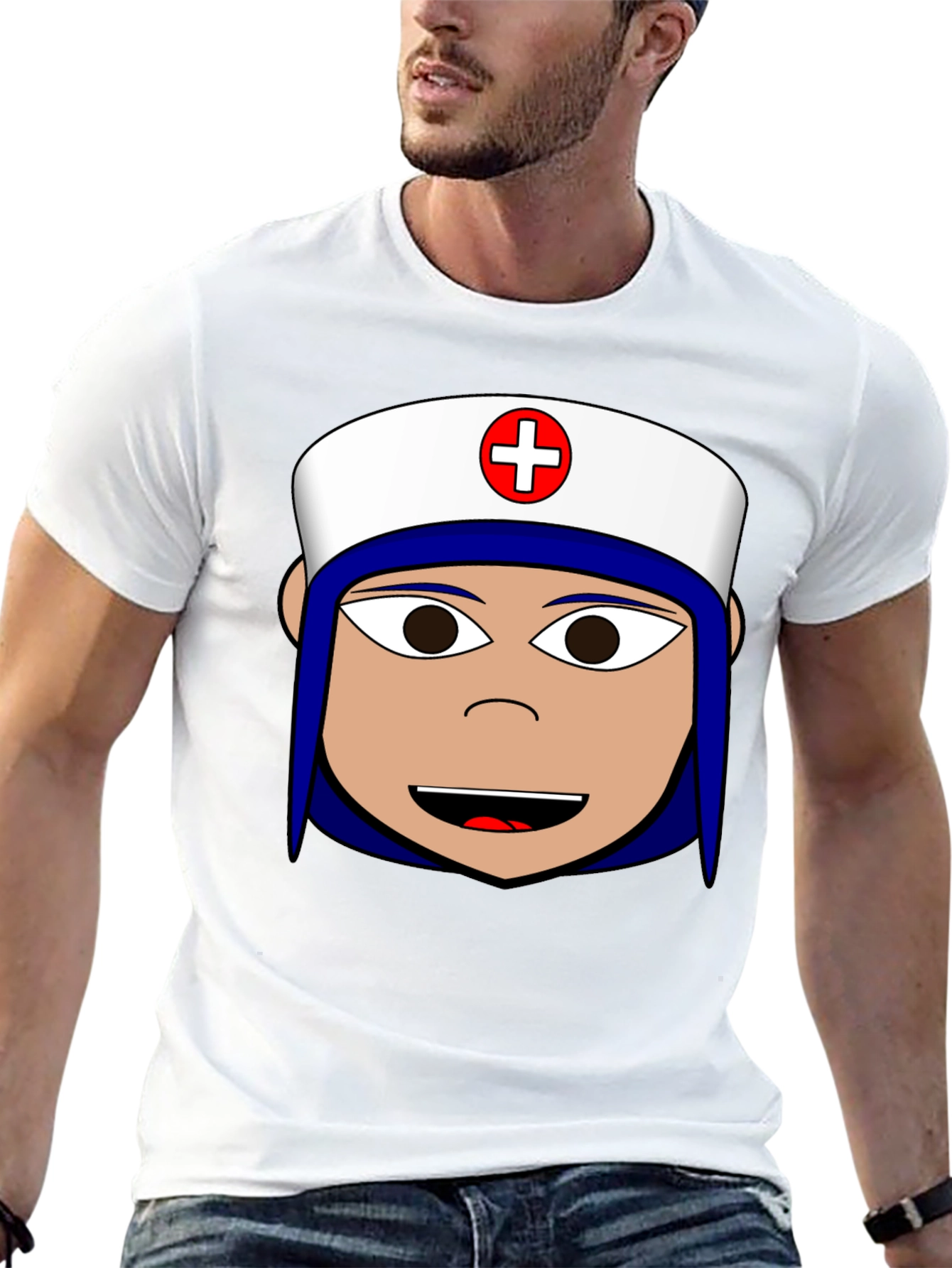 Cartoon Nurse T-Shirt - Unique Graphic Tee