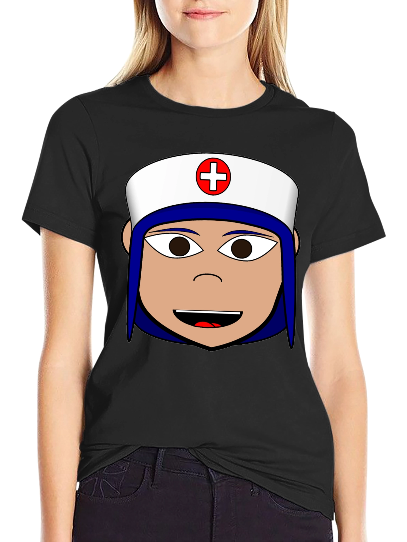 Cartoon Nurse T-Shirt - Unique Graphic Tee