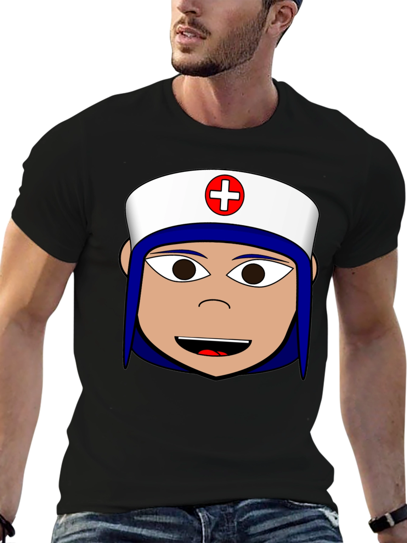 Cartoon Nurse T-Shirt - Unique Graphic Tee