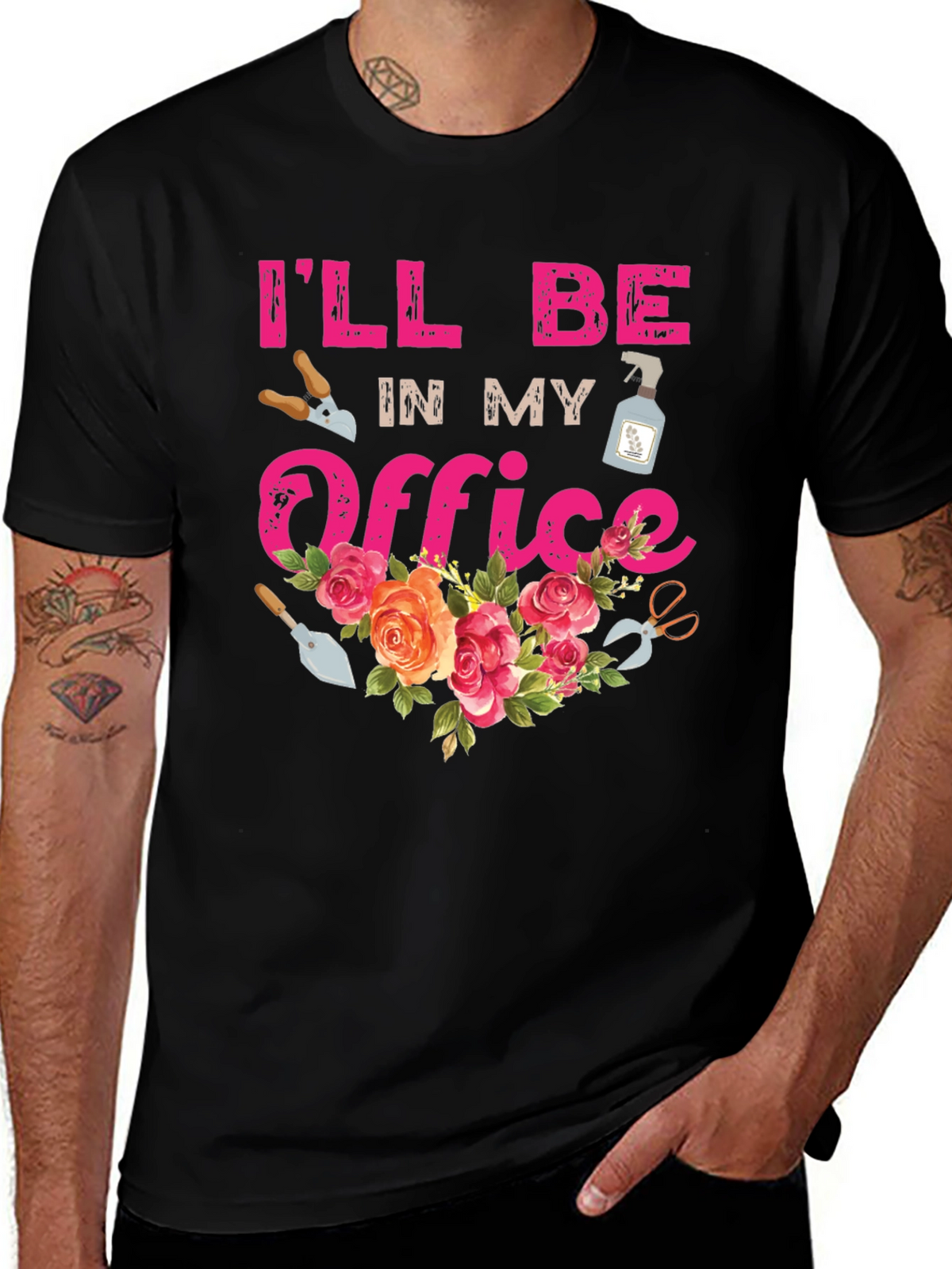 Gardeners Office T-Shirt - Floral Gardening Apparel