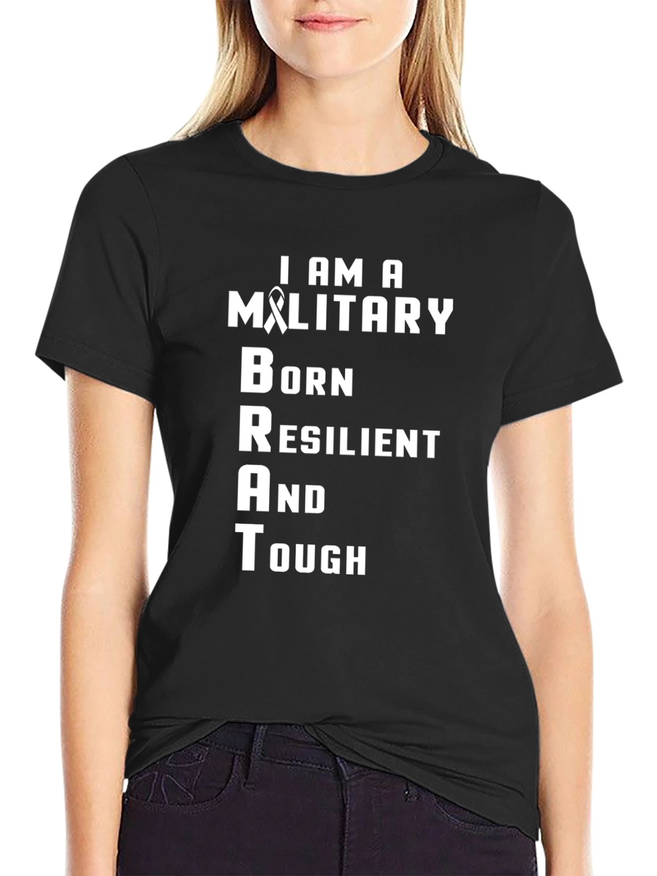 Military Brat T-Shirt - Born Resilient & Tough