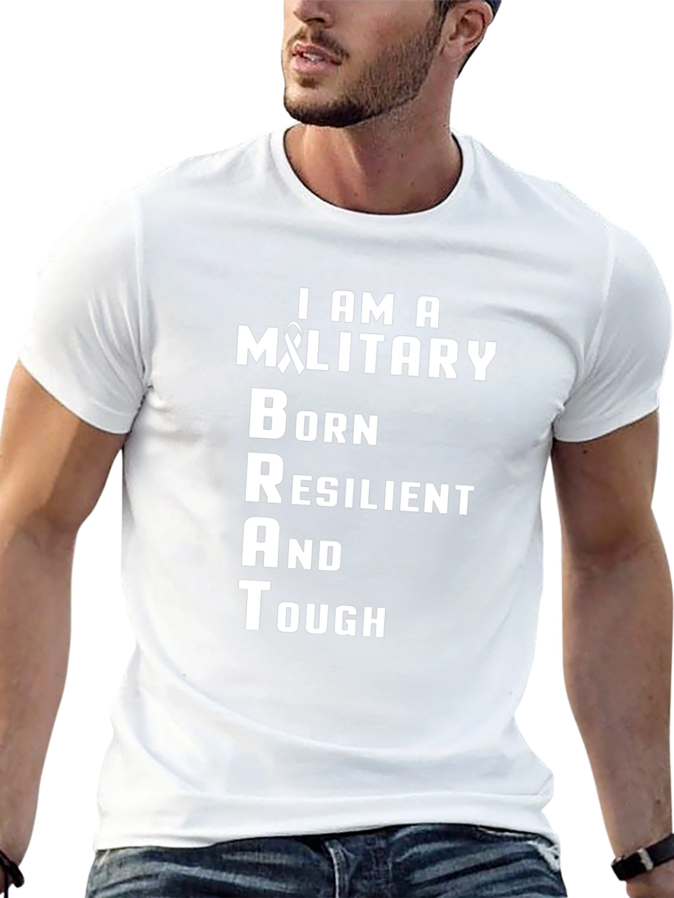 Military Brat T-Shirt - Born Resilient & Tough