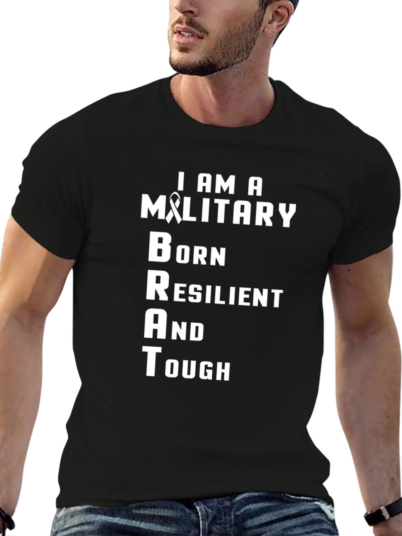 Military Brat T-Shirt - Born Resilient & Tough